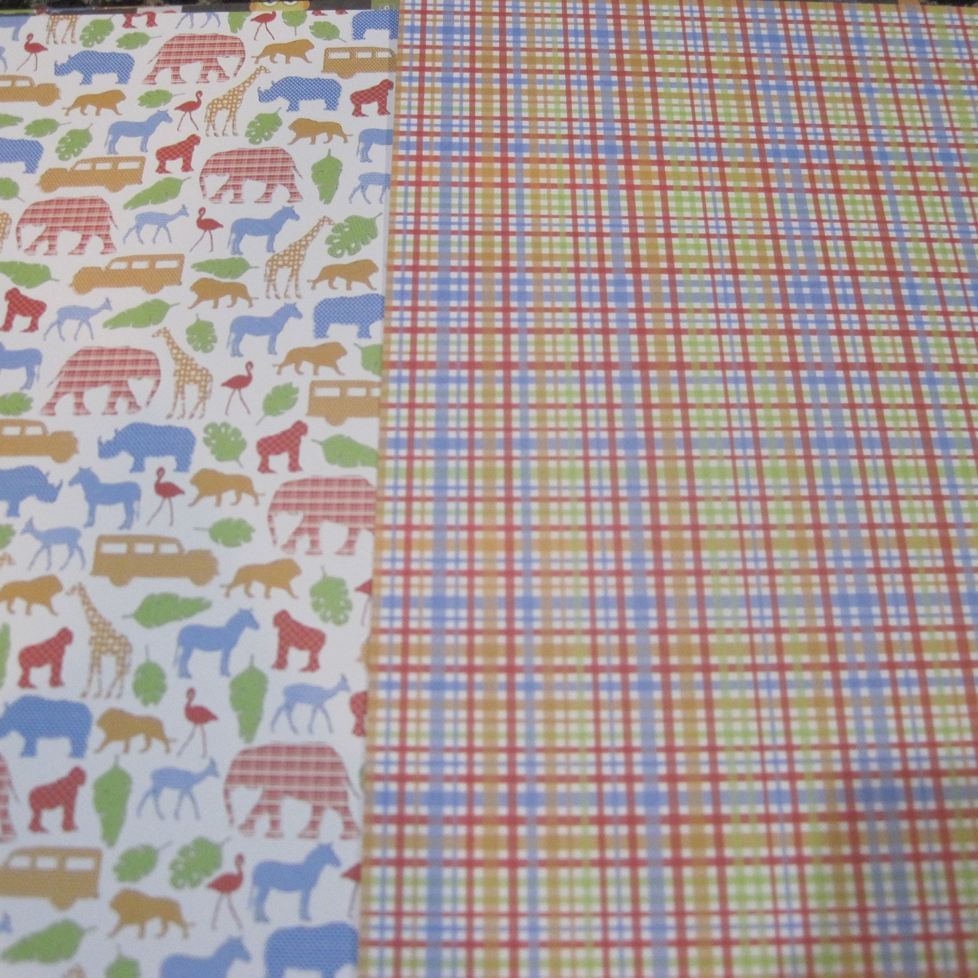 Boys 12x12 Robot Cowboy Scrapbook Paper 12 Pieces Plus Embellishments