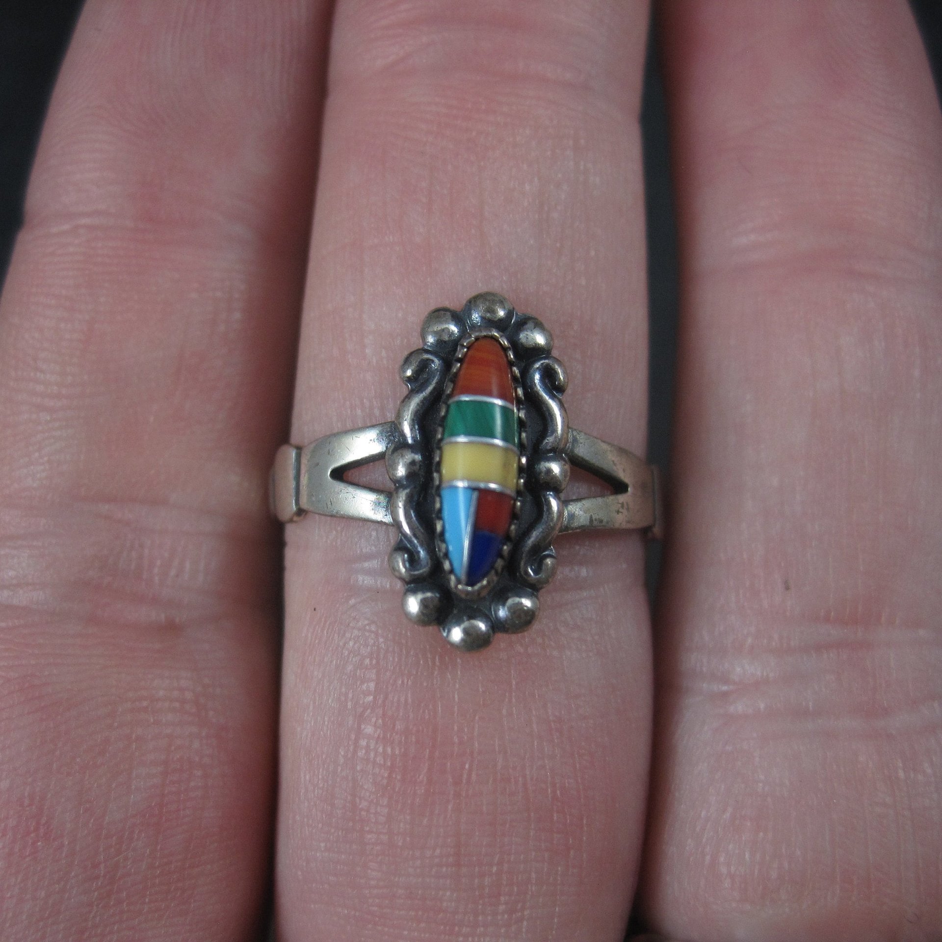 Southwestern Sterling Inlay Ring