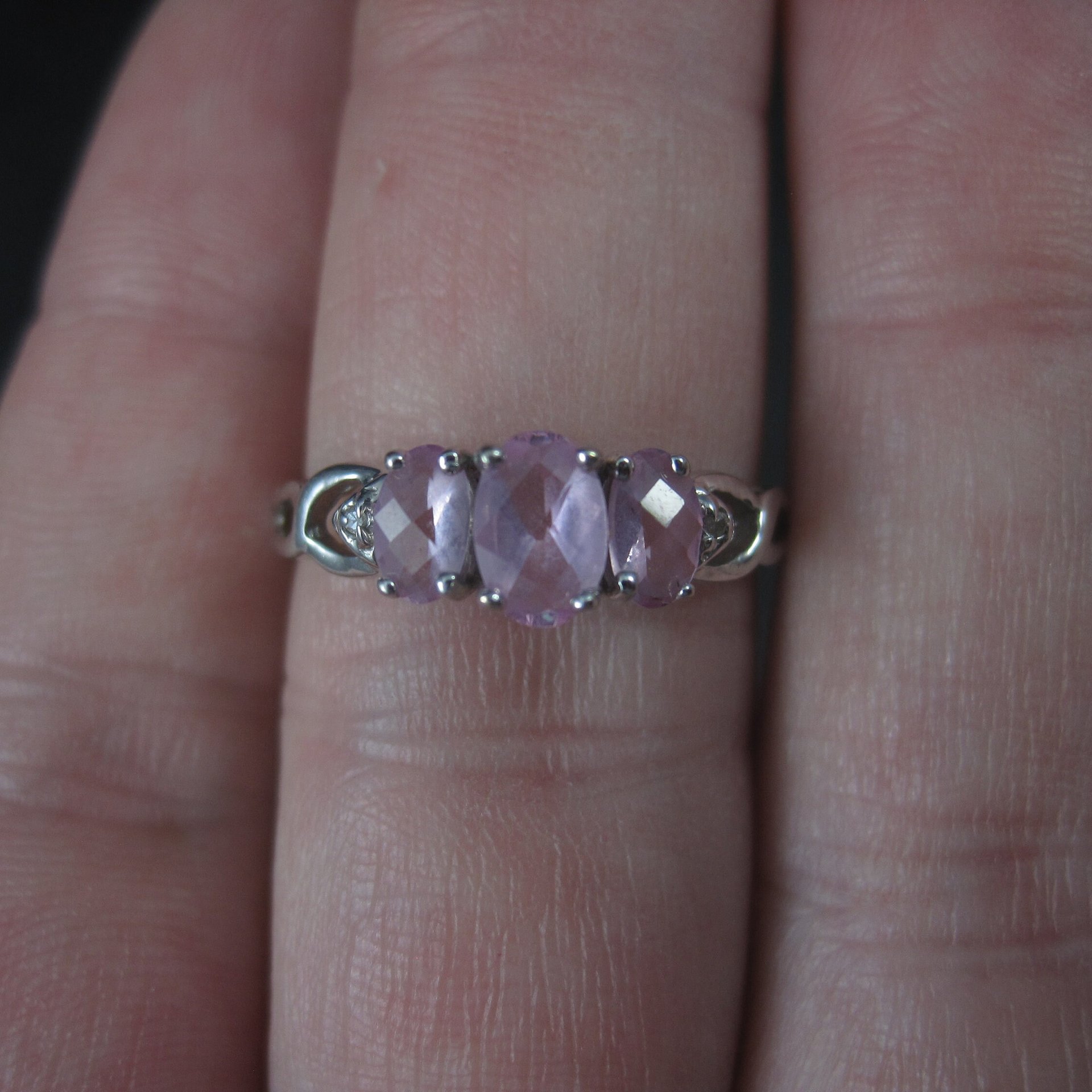 Dainty Vintage 10K Pink Topaz Ring Size 7