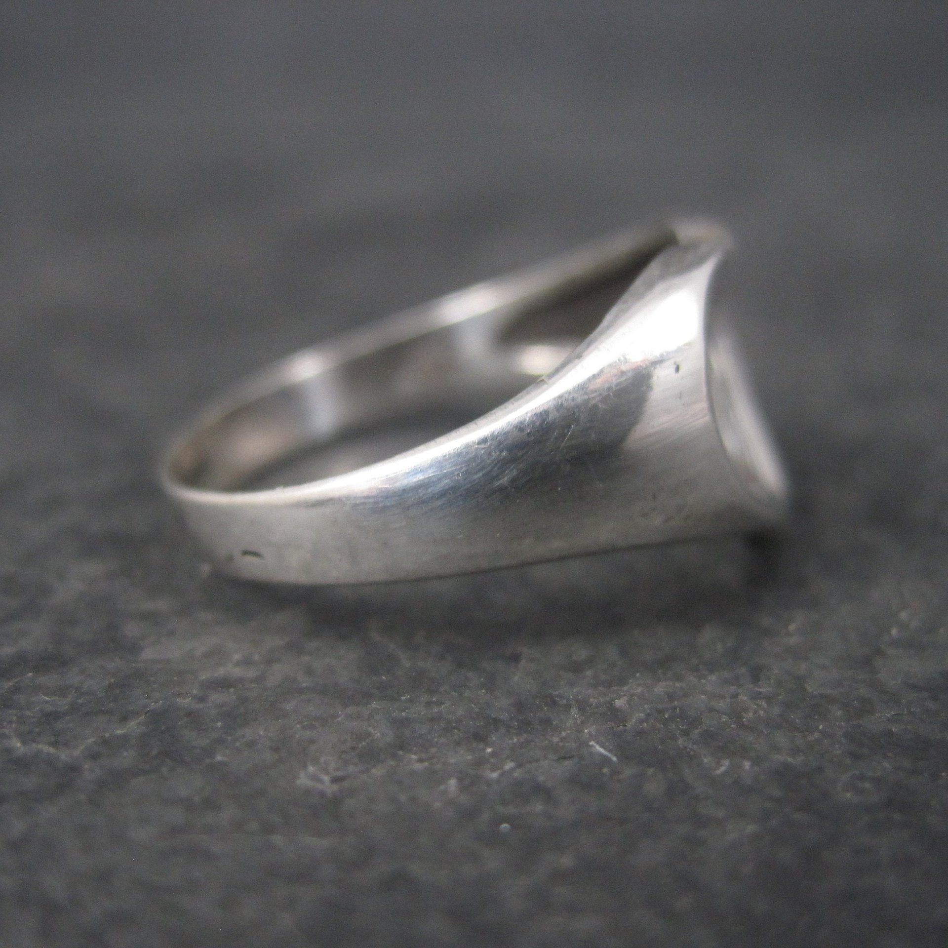 Vintage Sterling Heart Ring Size 8.25