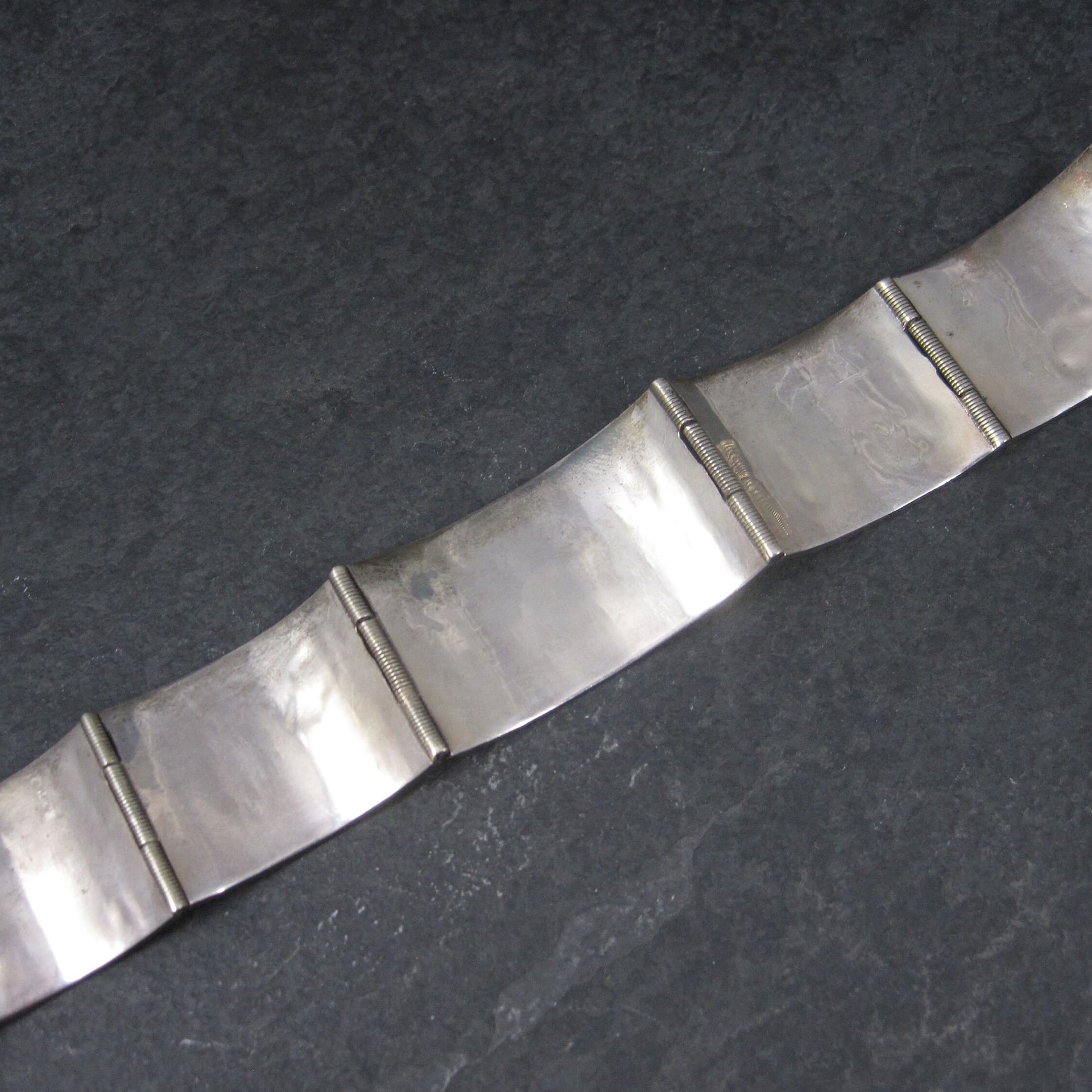Vintage Mexican Sterling Snake Eagle Bracelet 7 Inches