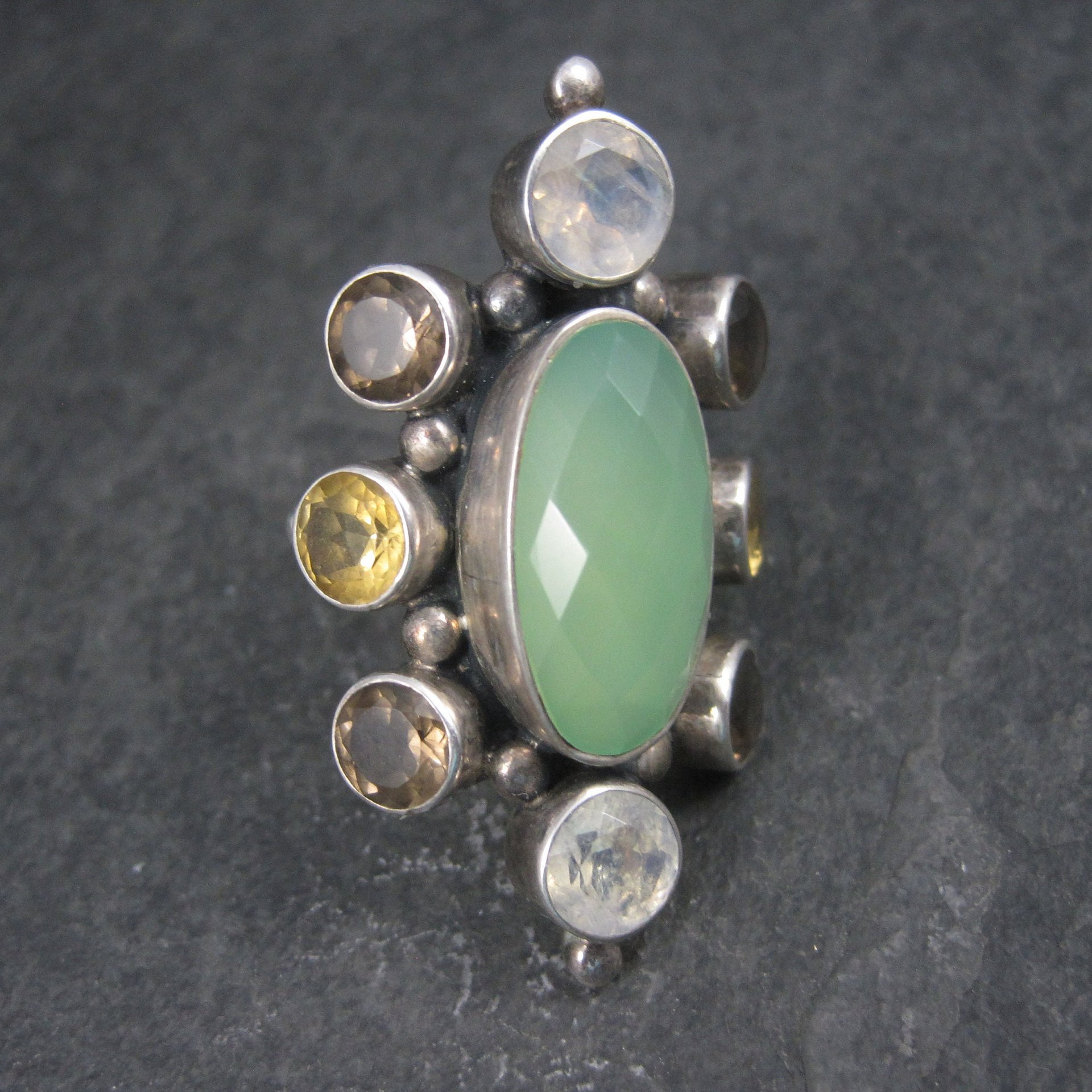 Huge Chalcedony Moonstone Ring Sz 8 Nicky Butler Limited Edition