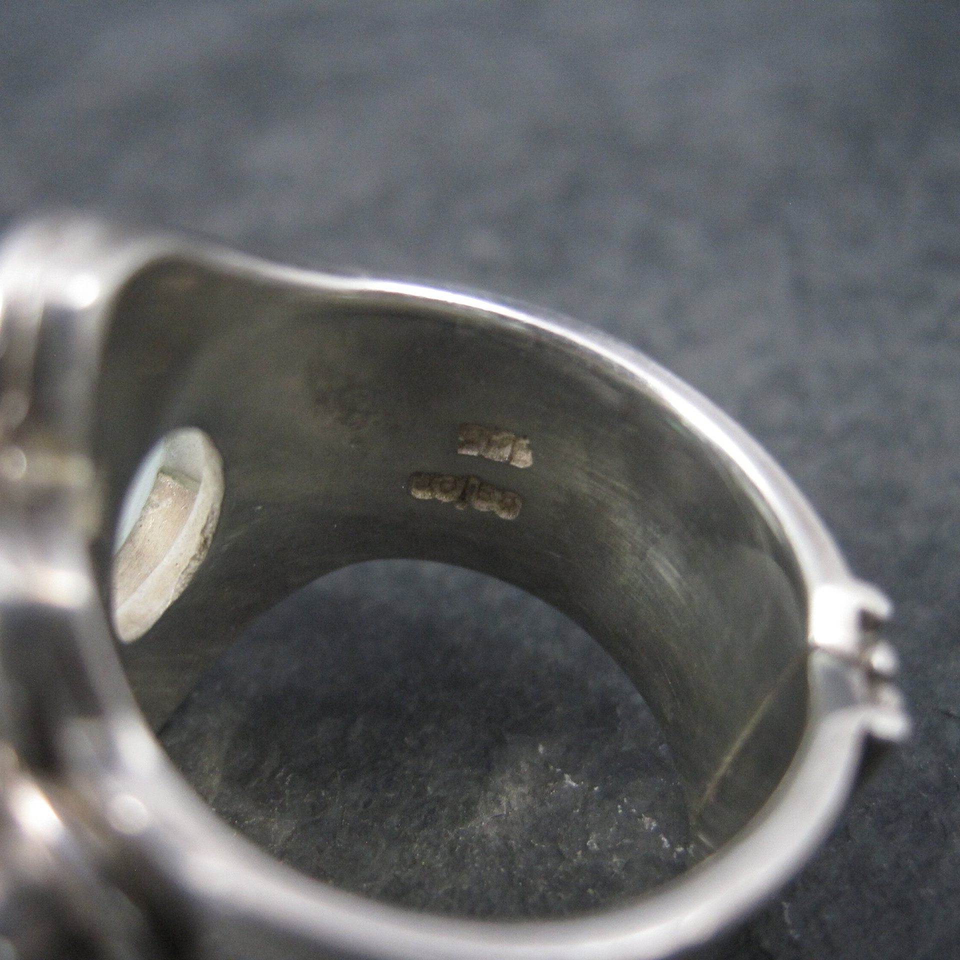 Sterling Sajen Moonstone Iolite Ring Size 7.5