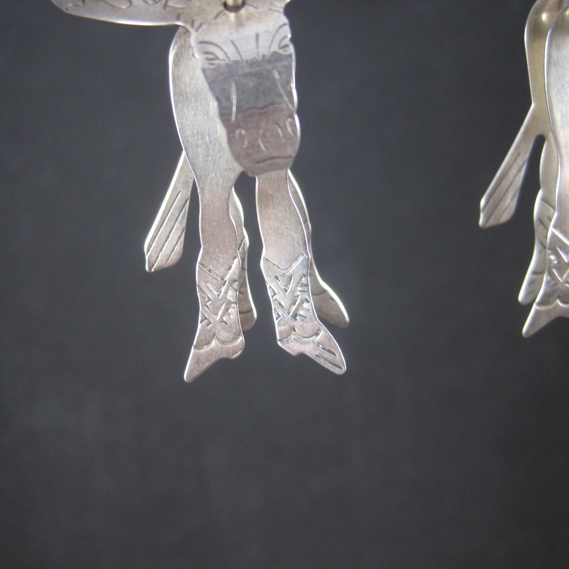 Southwestern Estate Sterling Moose Earrings