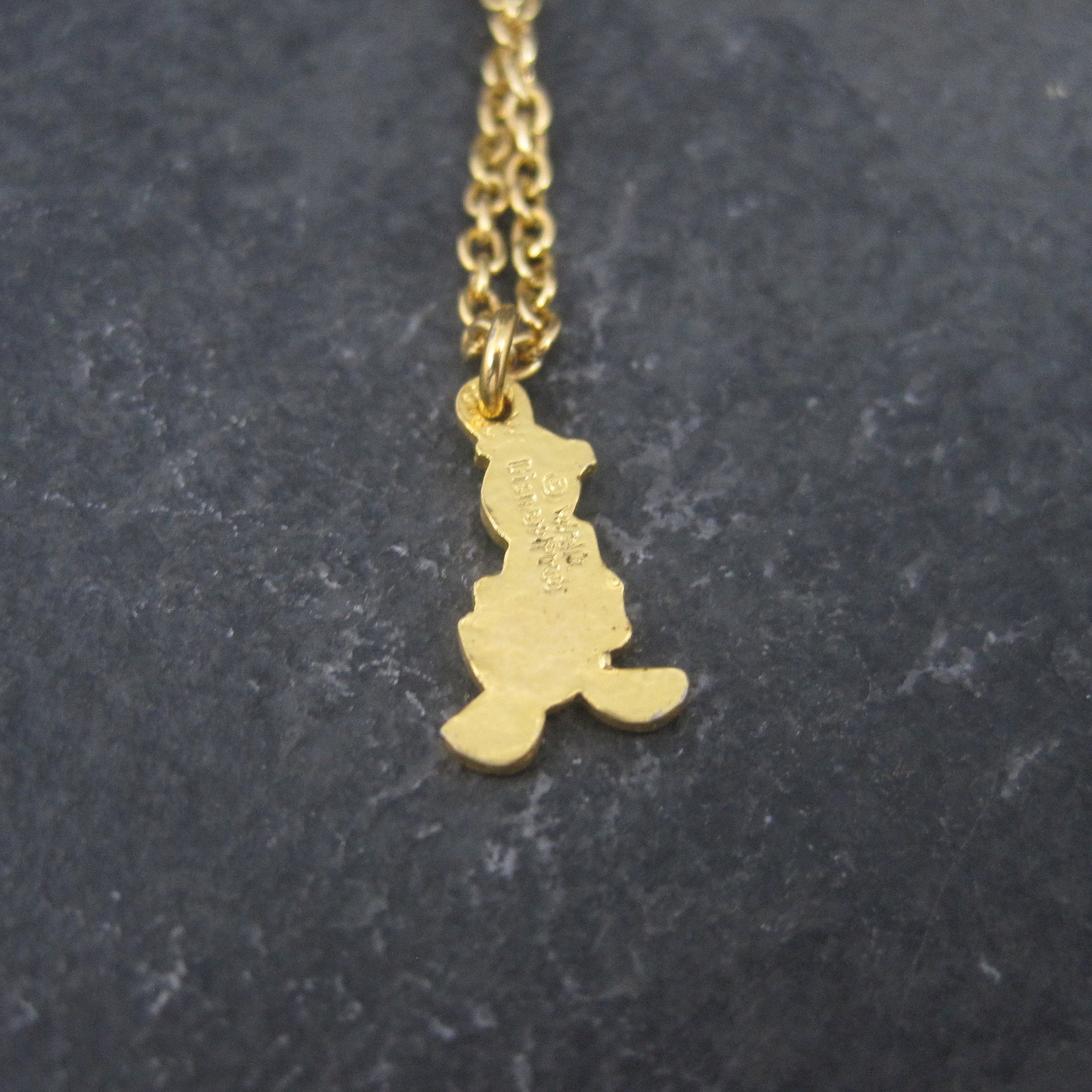 Vintage Donald Duck Pendant Necklace Kids Licensed Disney Enamel