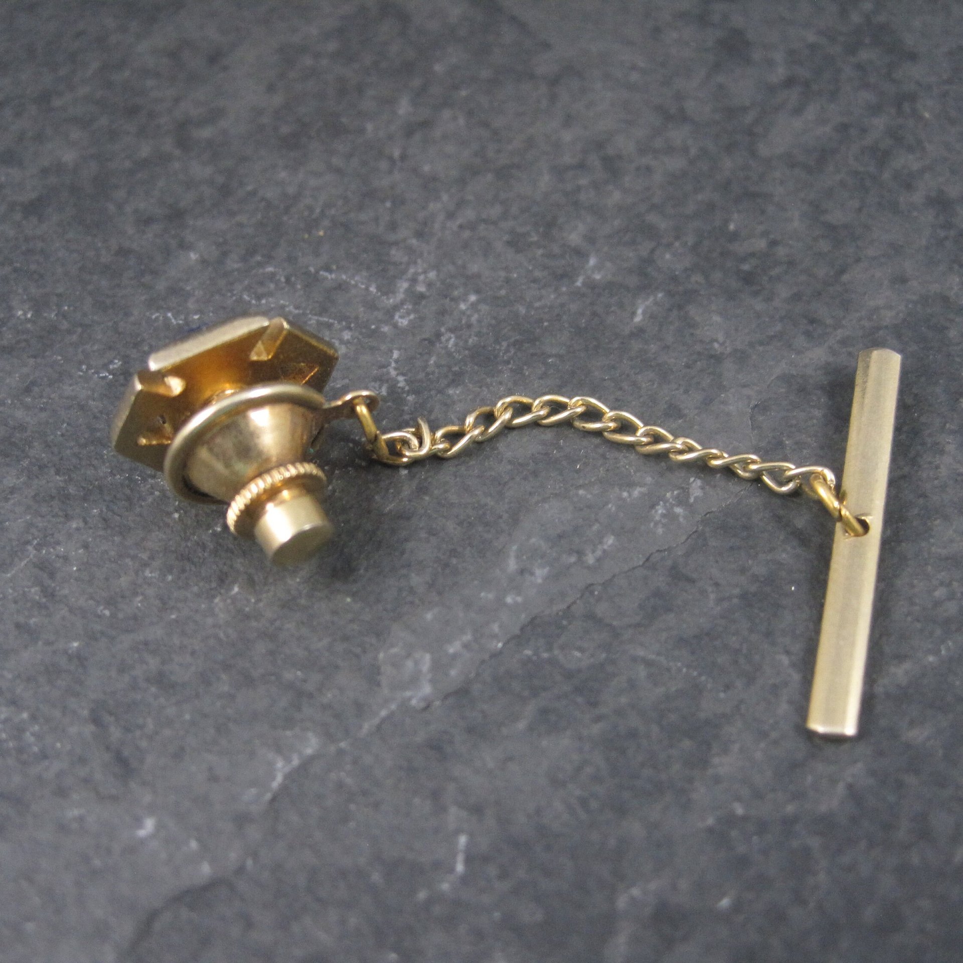 Vintage Sodalite Cufflinks and Tie Tack Set