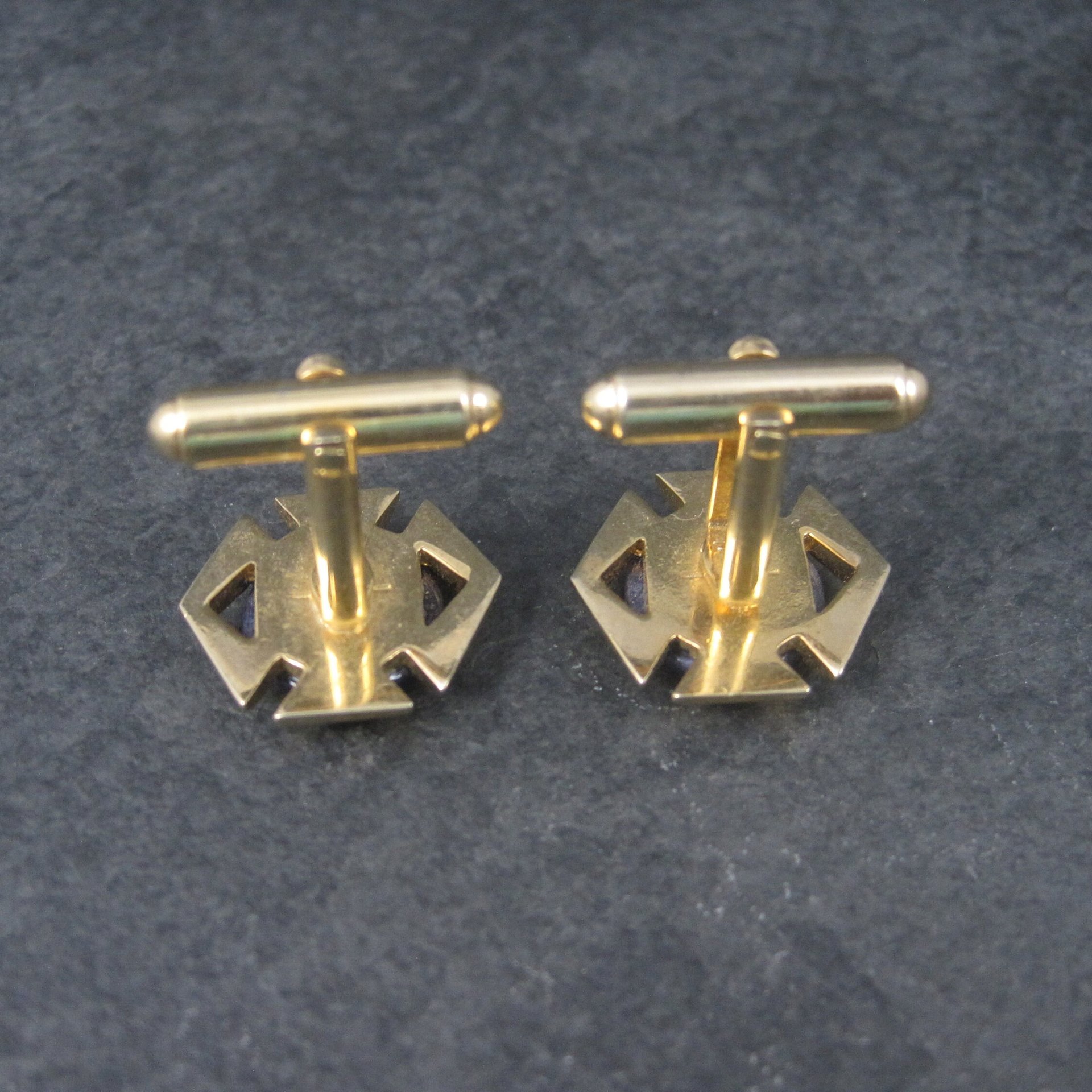 Vintage Sodalite Cufflinks and Tie Tack Set