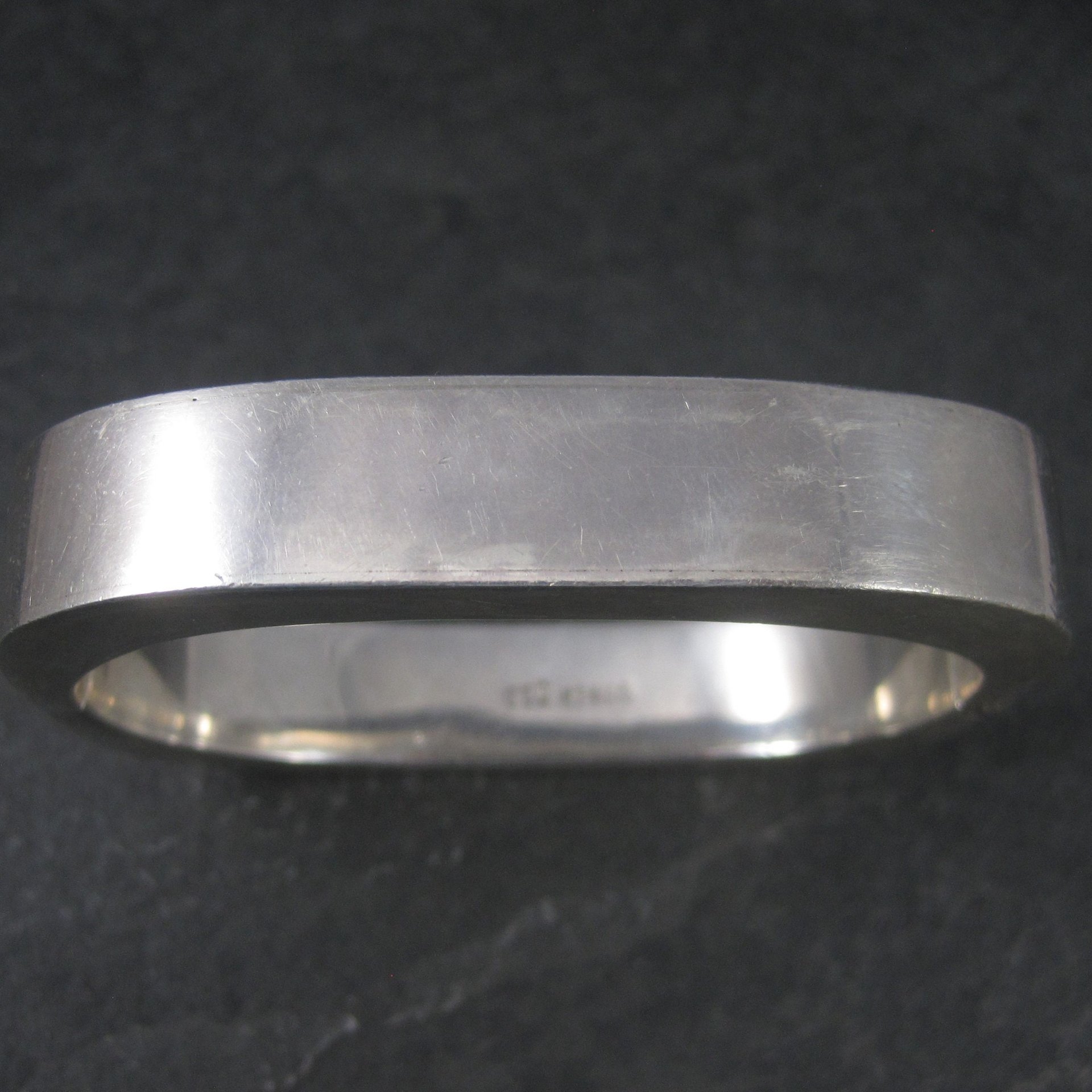 Heavy Vintage Mexican Sterling Bangle Bracelet 7 Inches
