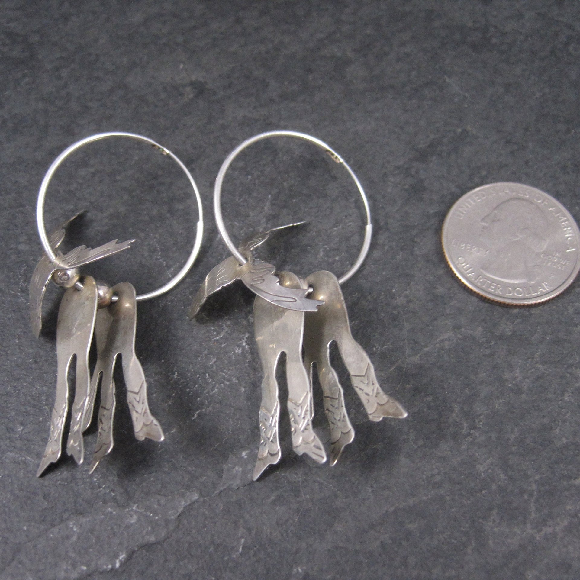 Southwestern Estate Sterling Moose Earrings