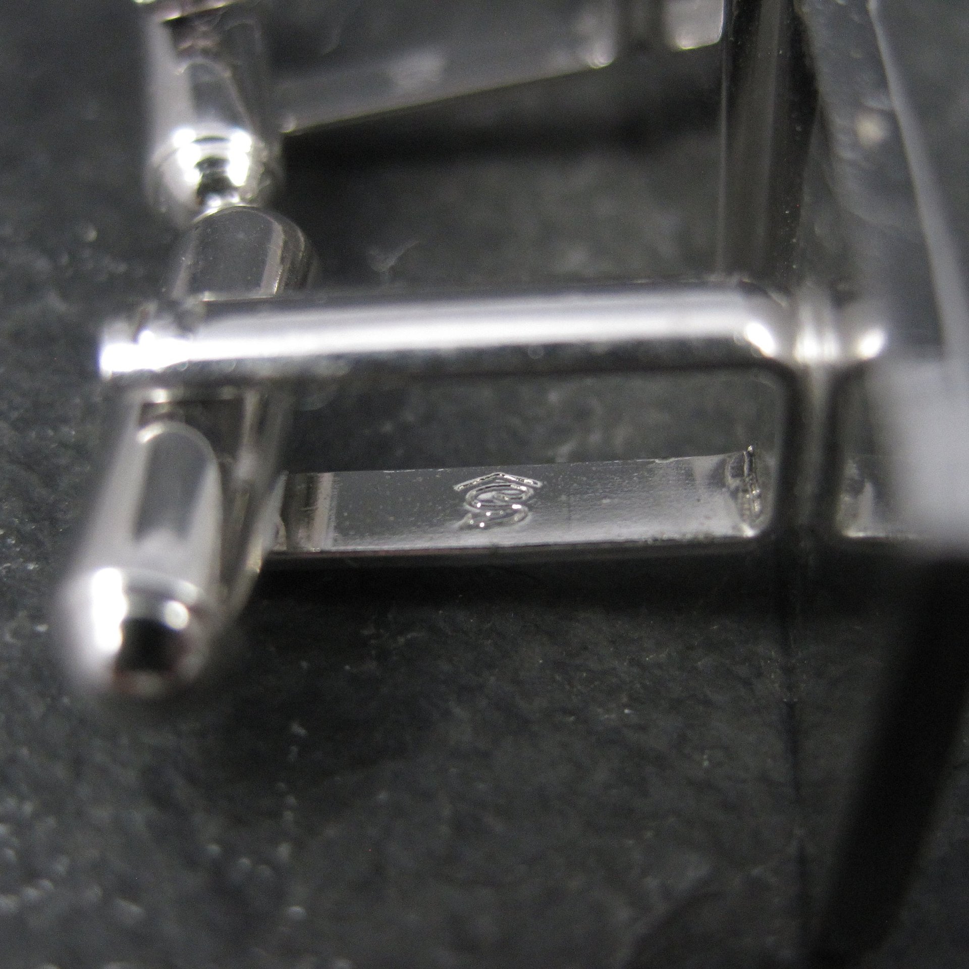 Estate Silvertone Engravable Cufflinks