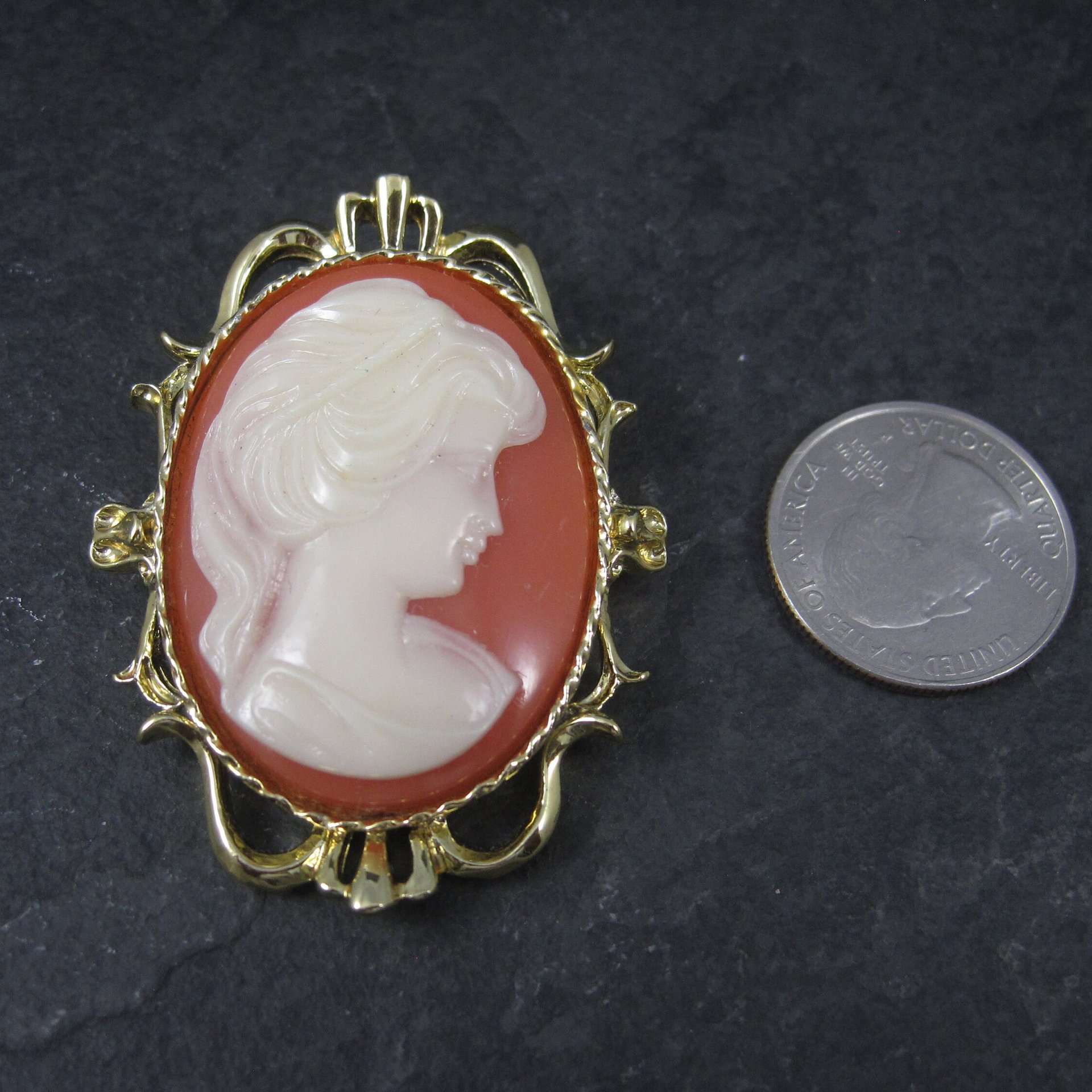 Large Vintage Cameo Brooch Gerrys - New Old Stock