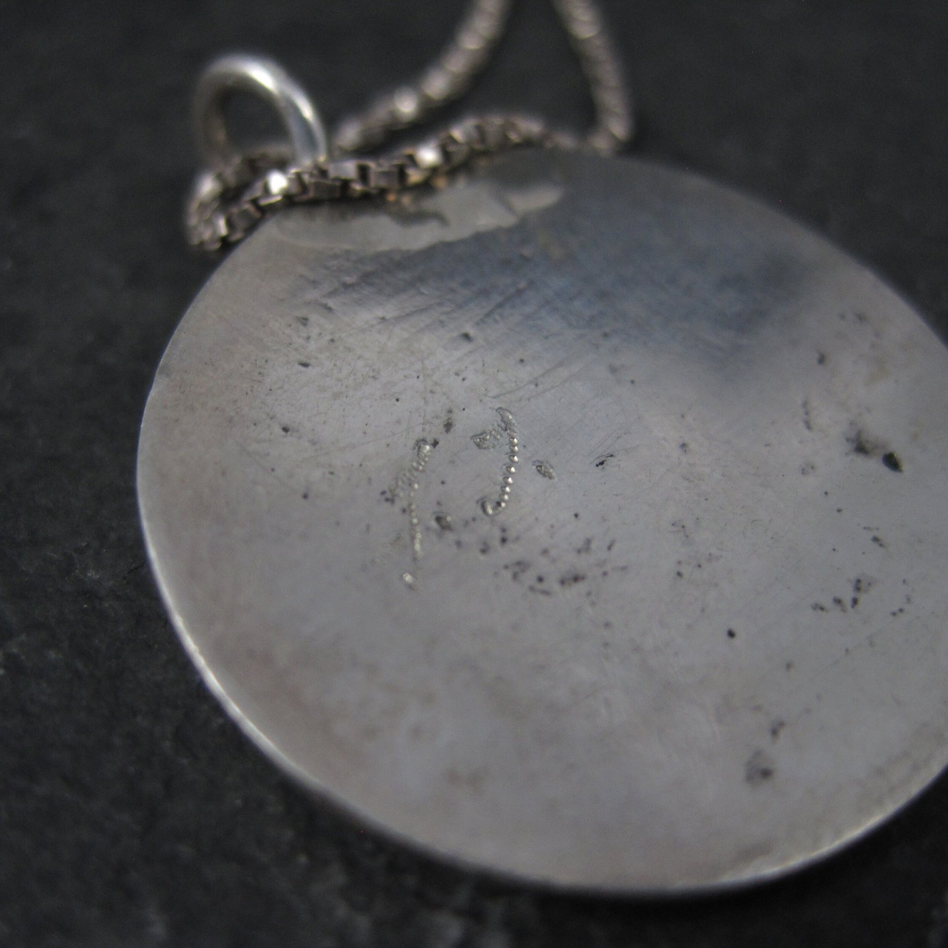 Vintage Sterling Praying Hands Pendant Necklace
