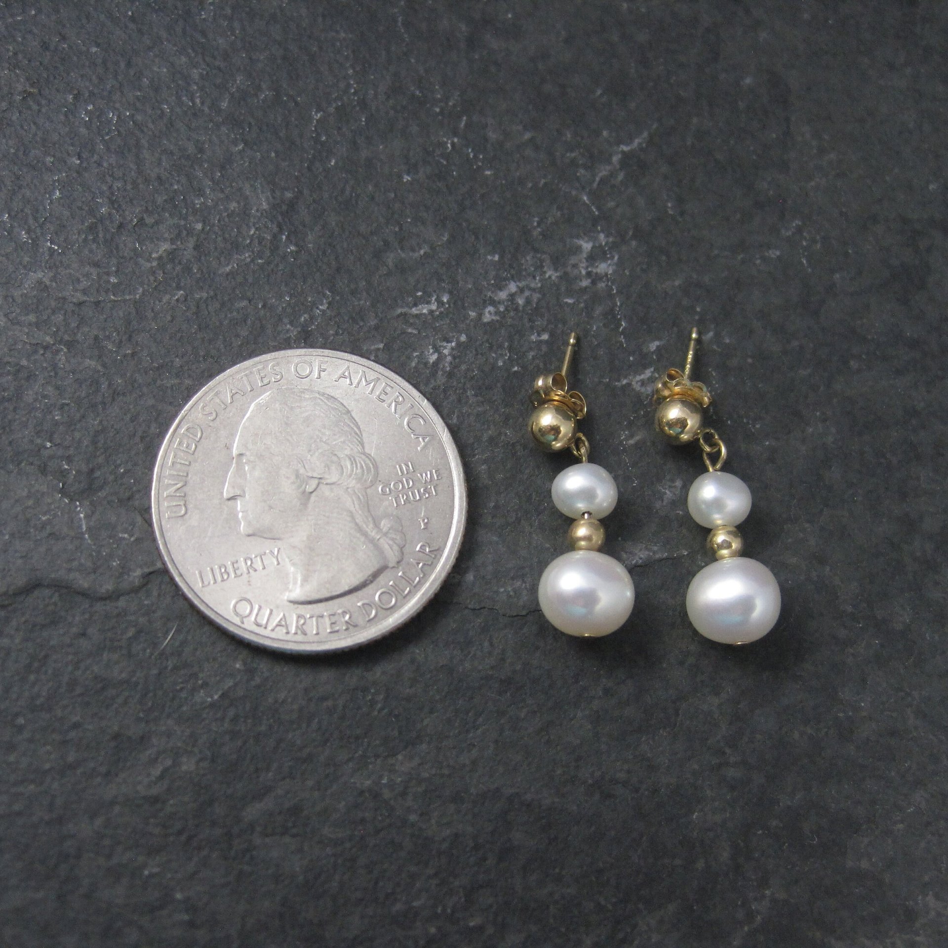 Vintage 14K Pearl Earrings