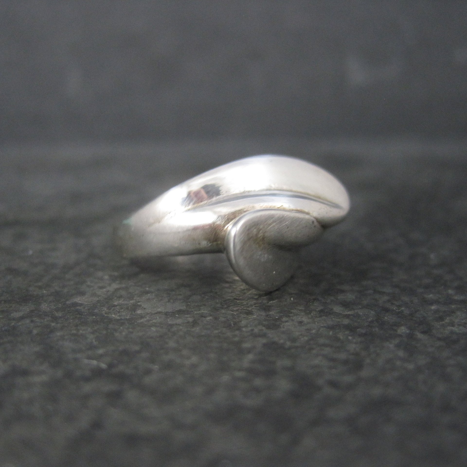 Vintage Sterling Flower Petal Crossover Ring Size 7