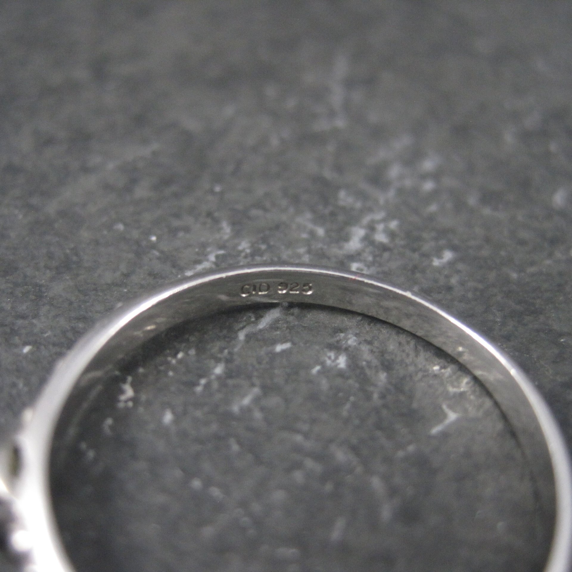 Simple Sterling Peridot Ring Size 9 Clyde Duneier