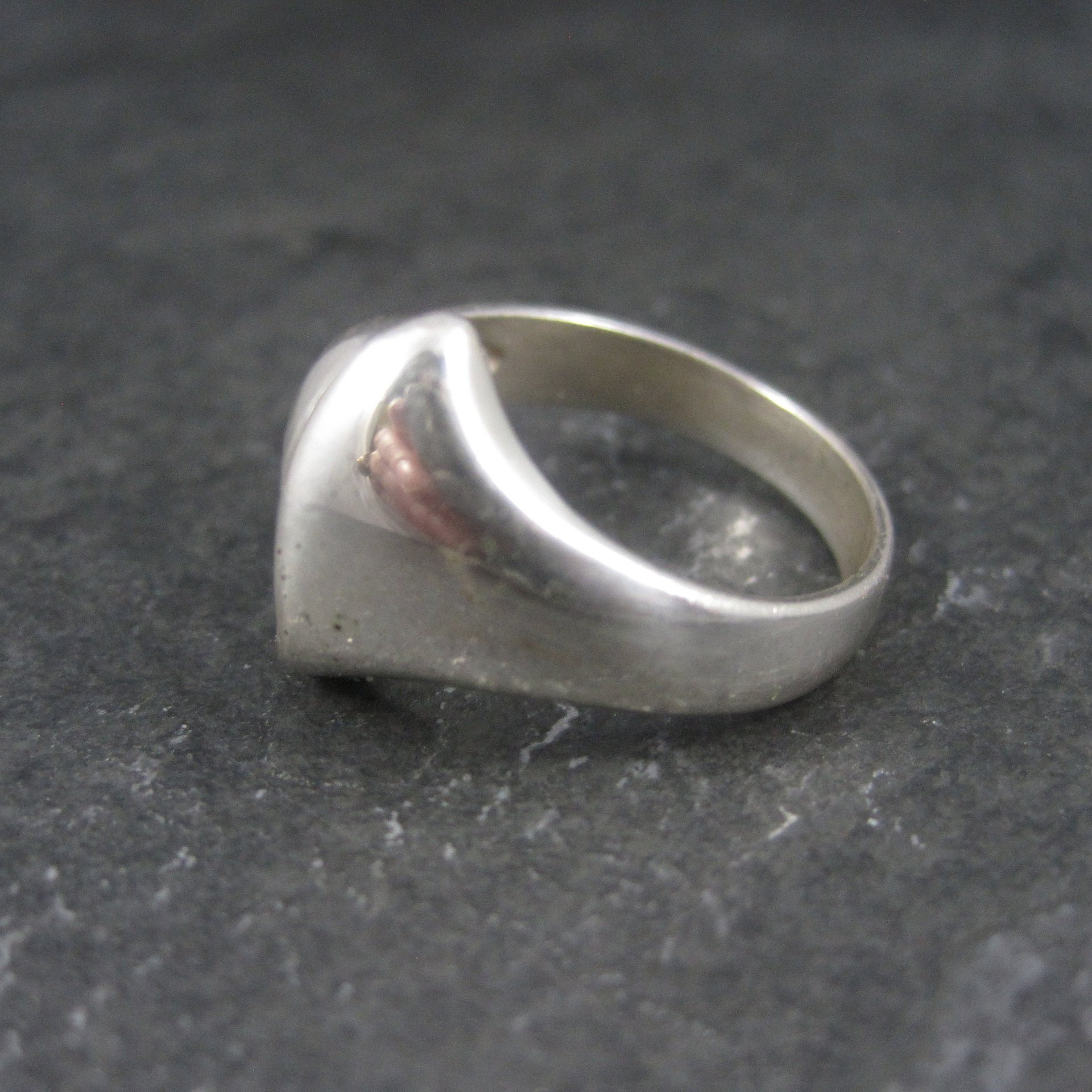 Vintage Modernist Sterling Tulip Ring Size 10