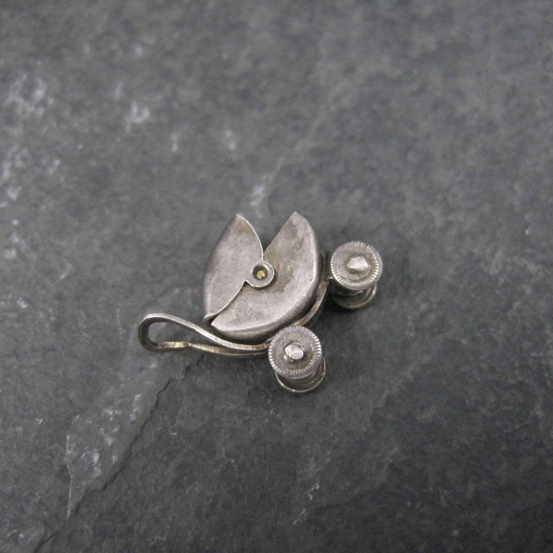 Tiny Antique Mexican Sterling Articulated Baby Stroller Charm
