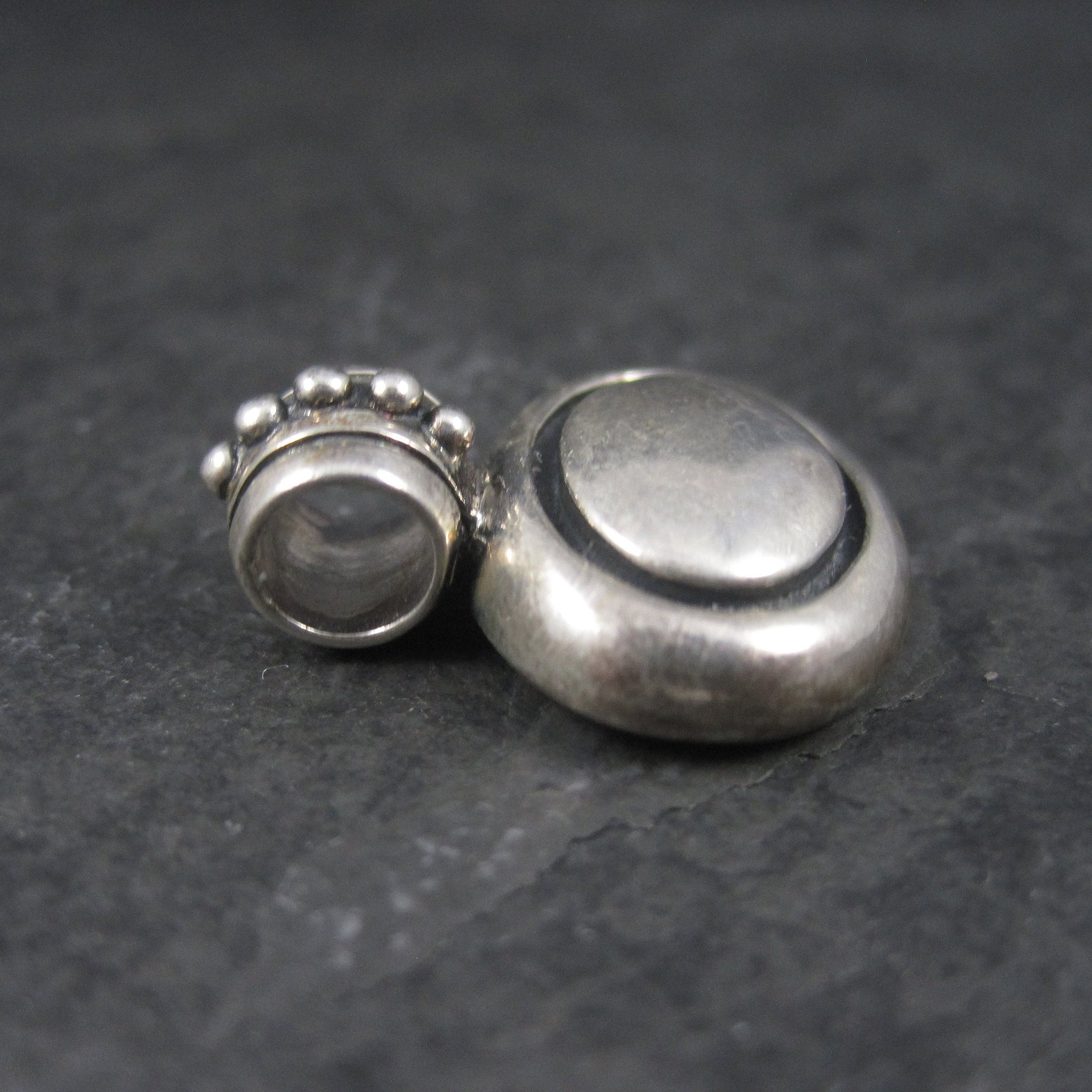Vintage Oval Balinese Sterling Pendant
