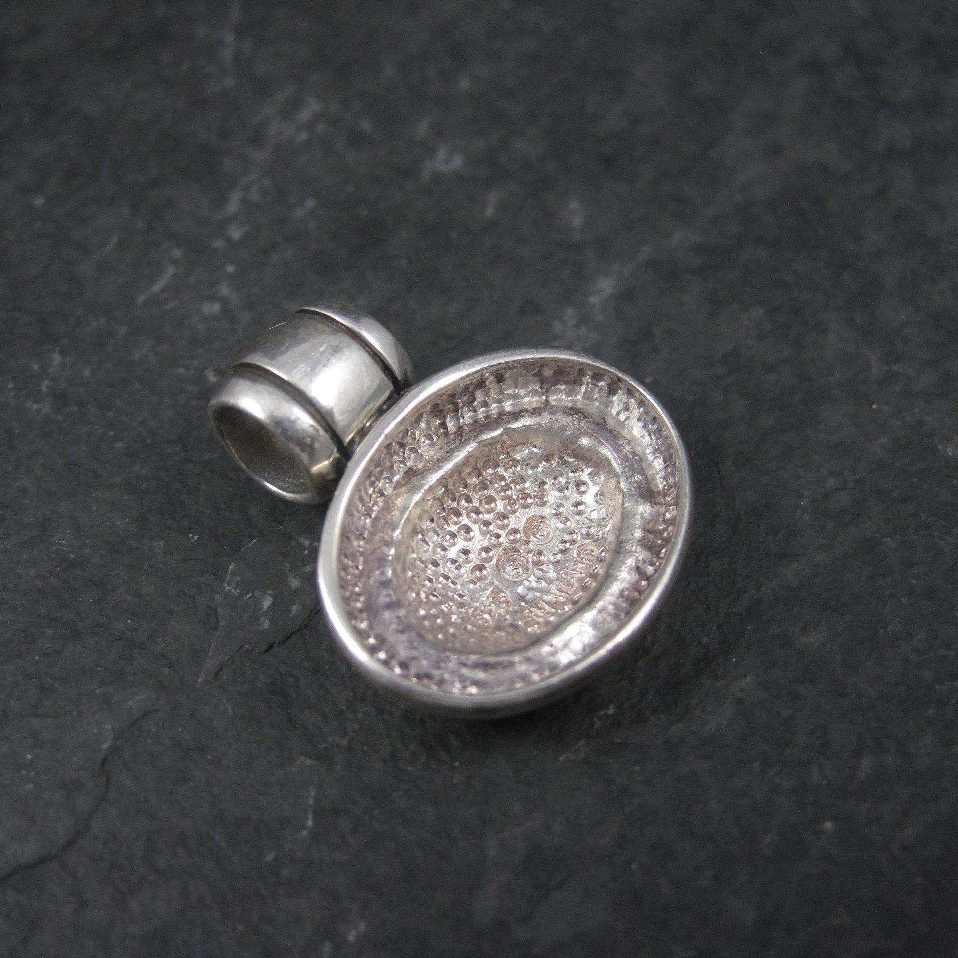Vintage Oval Balinese Sterling Pendant