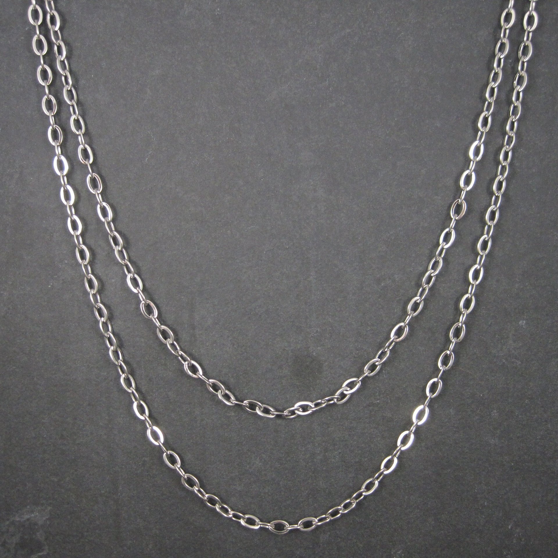 Classic 100 Inch Stainless Steel Opera Length Chain Necklace
