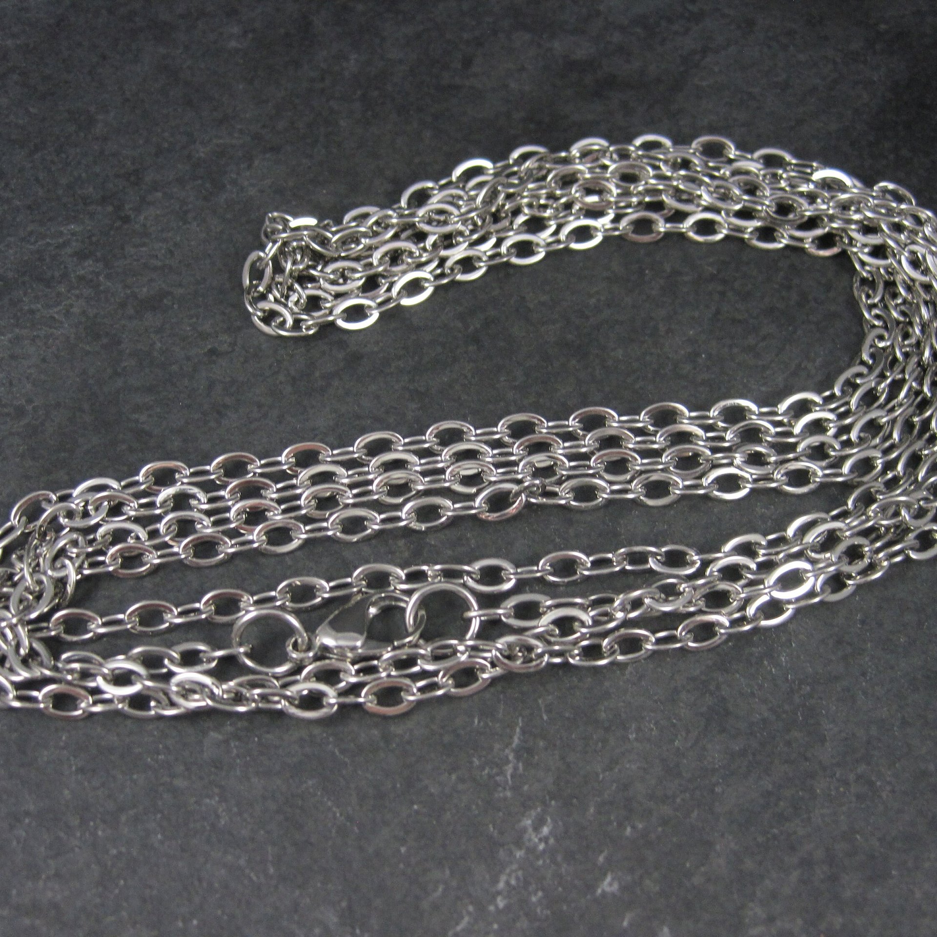 Classic 100 Inch Stainless Steel Opera Length Chain Necklace