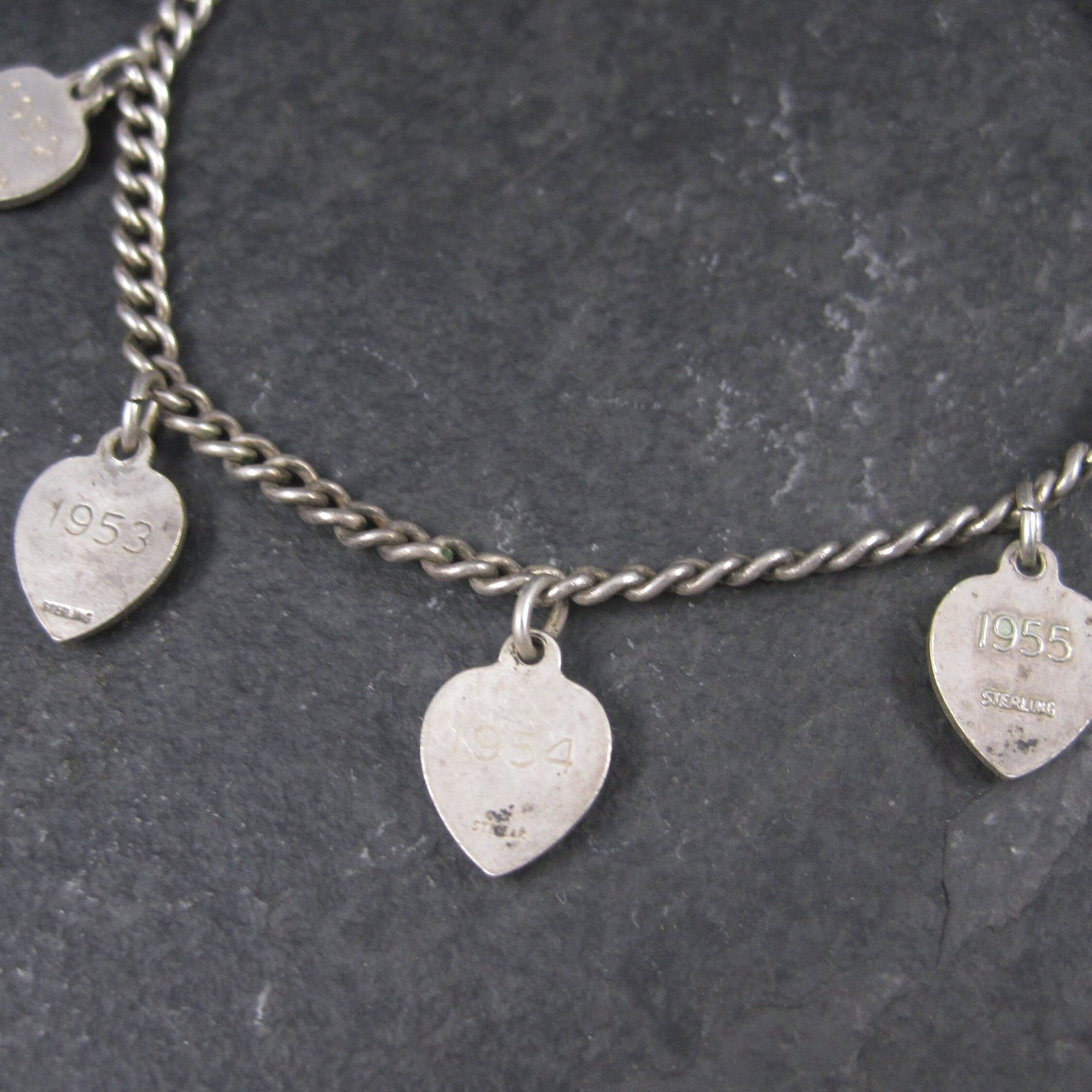 Vintage Sterling Beta Sigma Phi Charm Bracelet 1951-1958