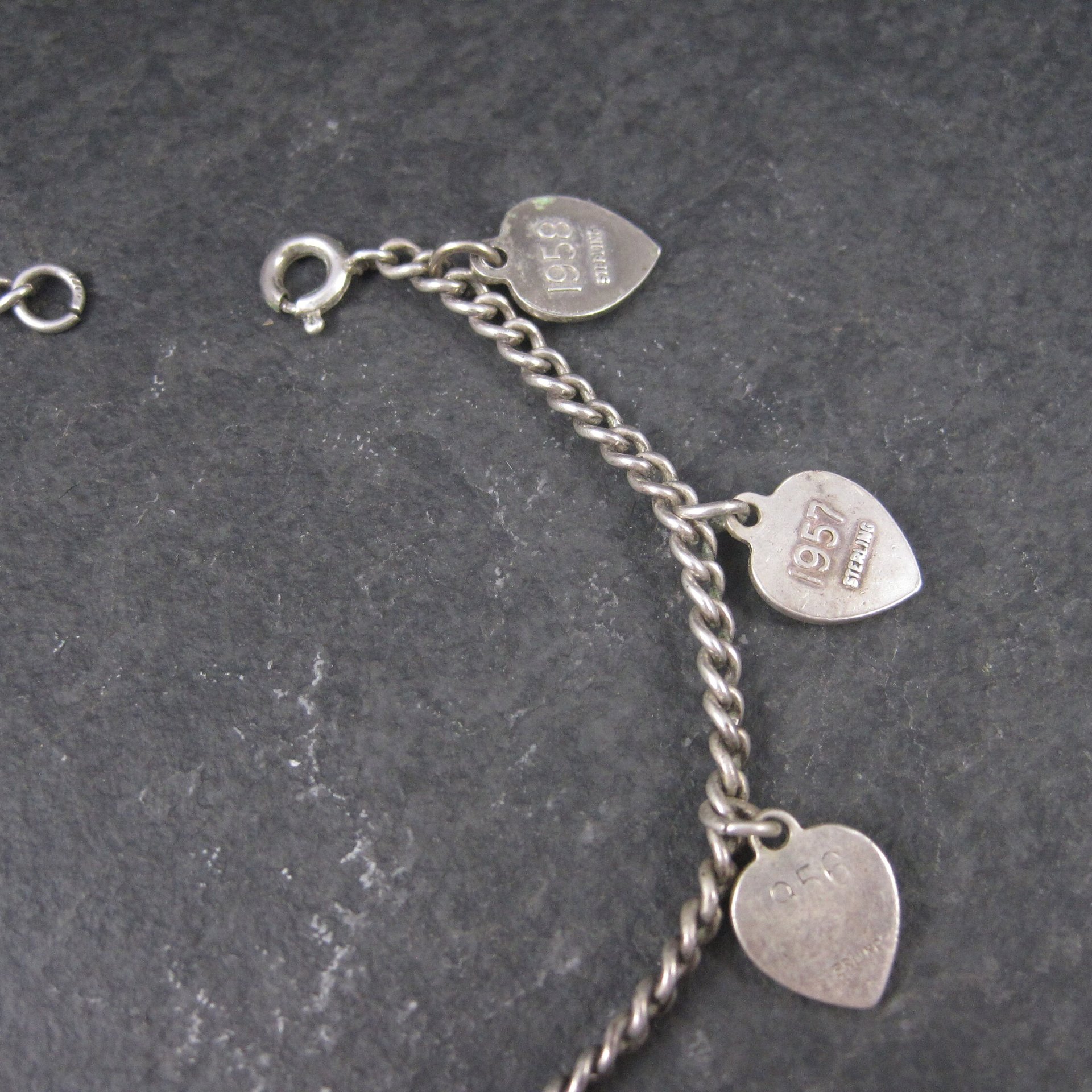 Vintage Sterling Beta Sigma Phi Charm Bracelet 1951-1958