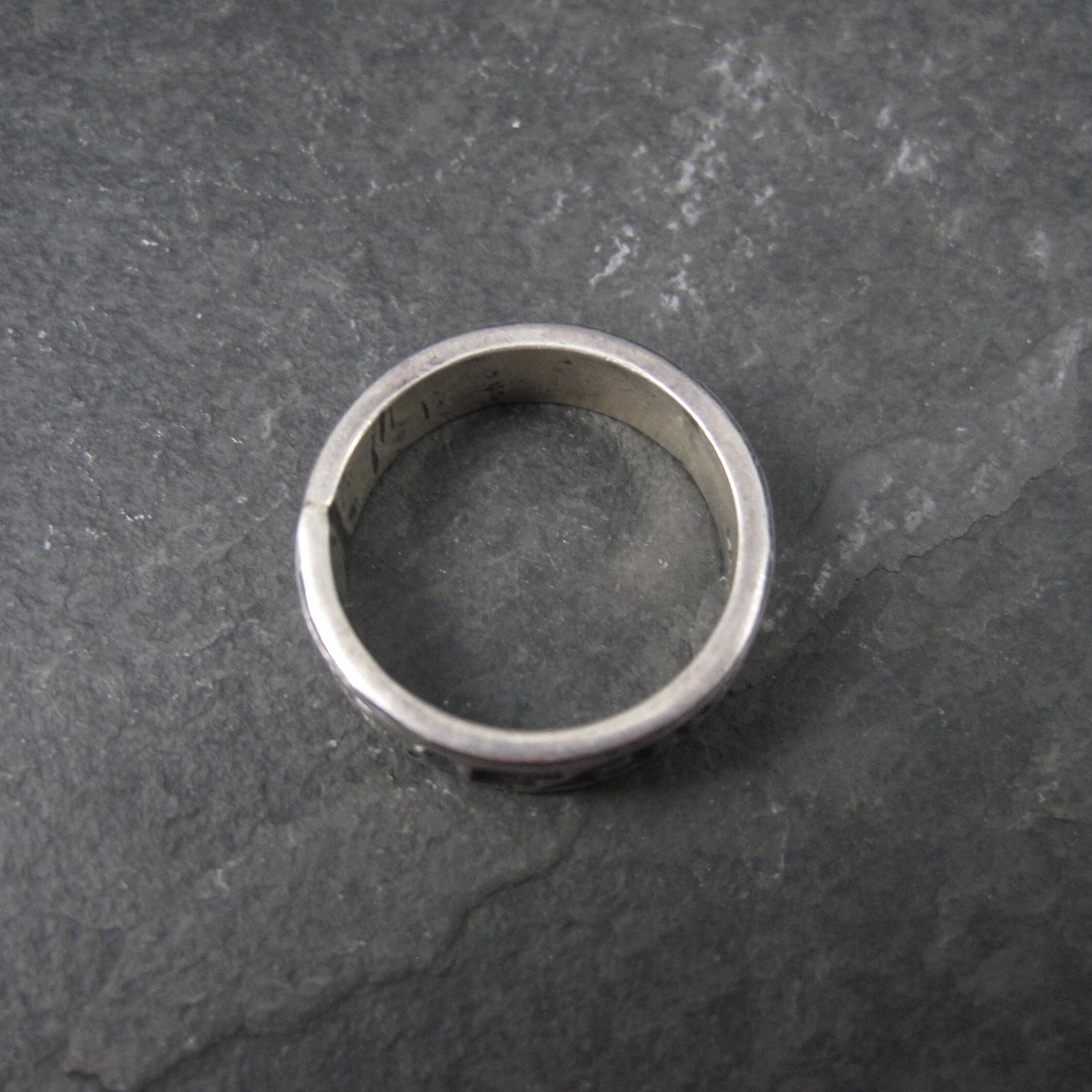 Vintage Sterling Tribal Band Ring Size 10