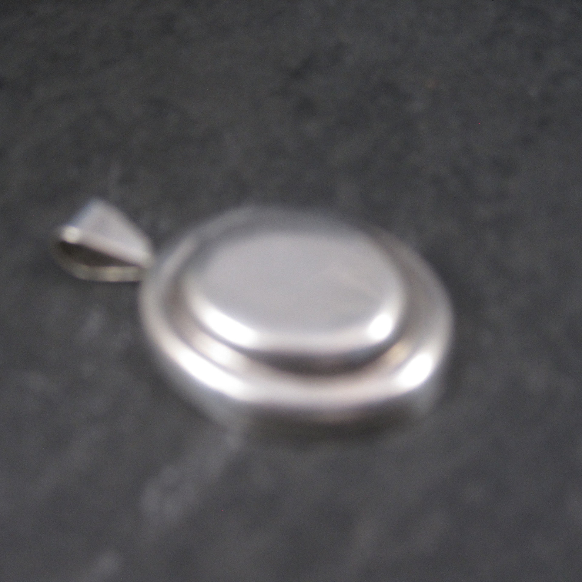 Vintage Domed Modernist Sterling Oval Pendant