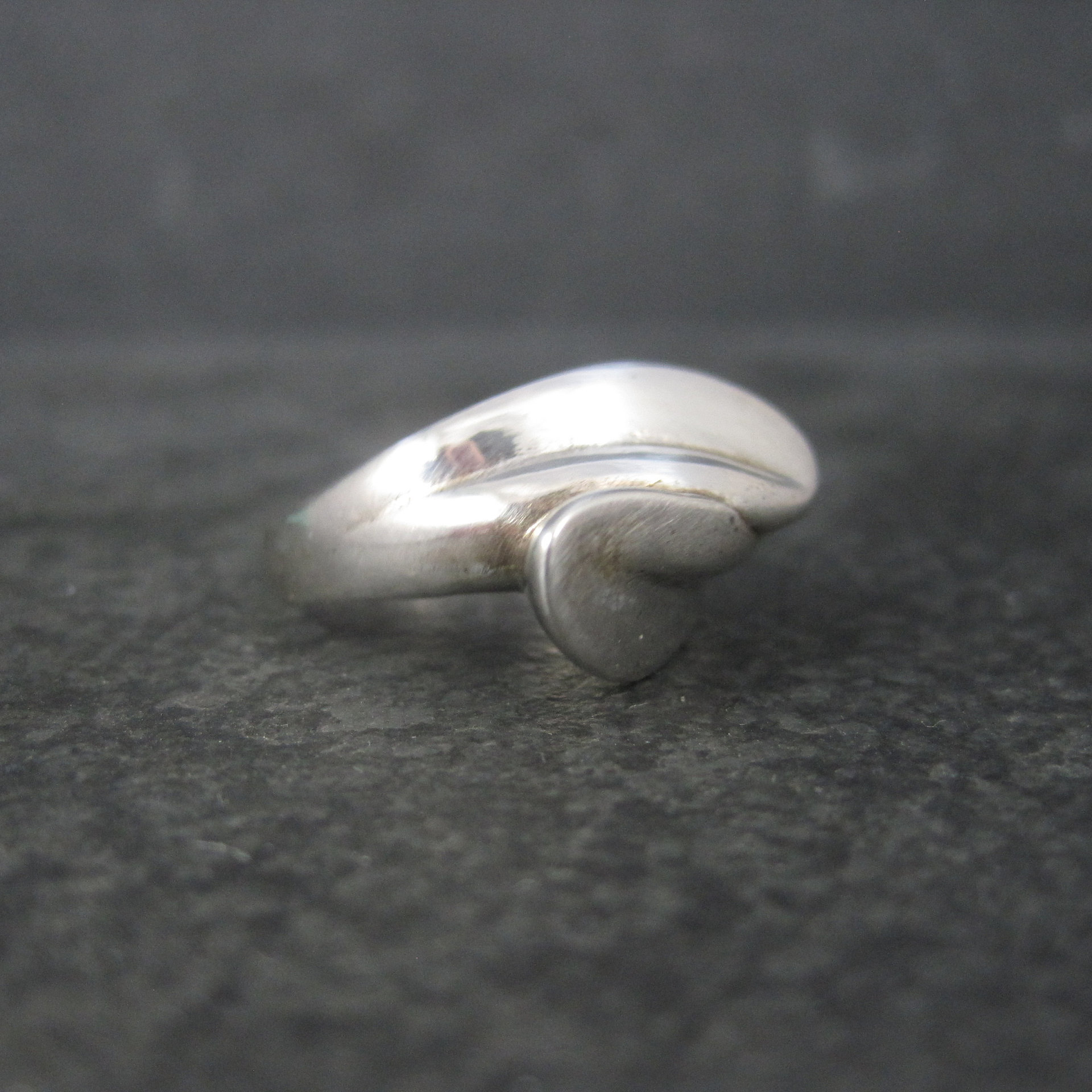 Vintage Sterling Flower Petal Crossover Ring Size 7