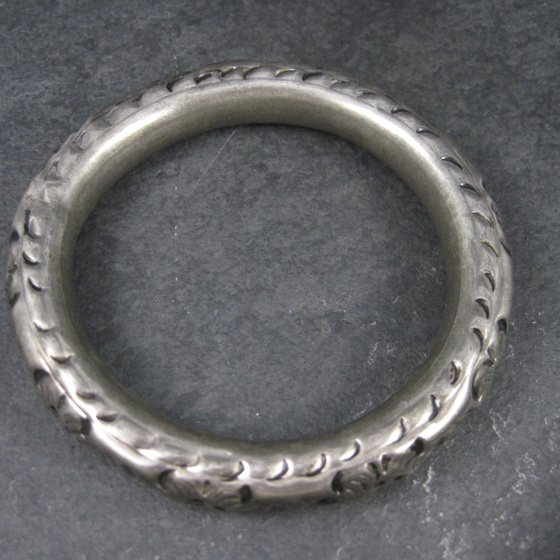 Lot of 3 Chunky Silver Plated Tribal Bangle Bracelets