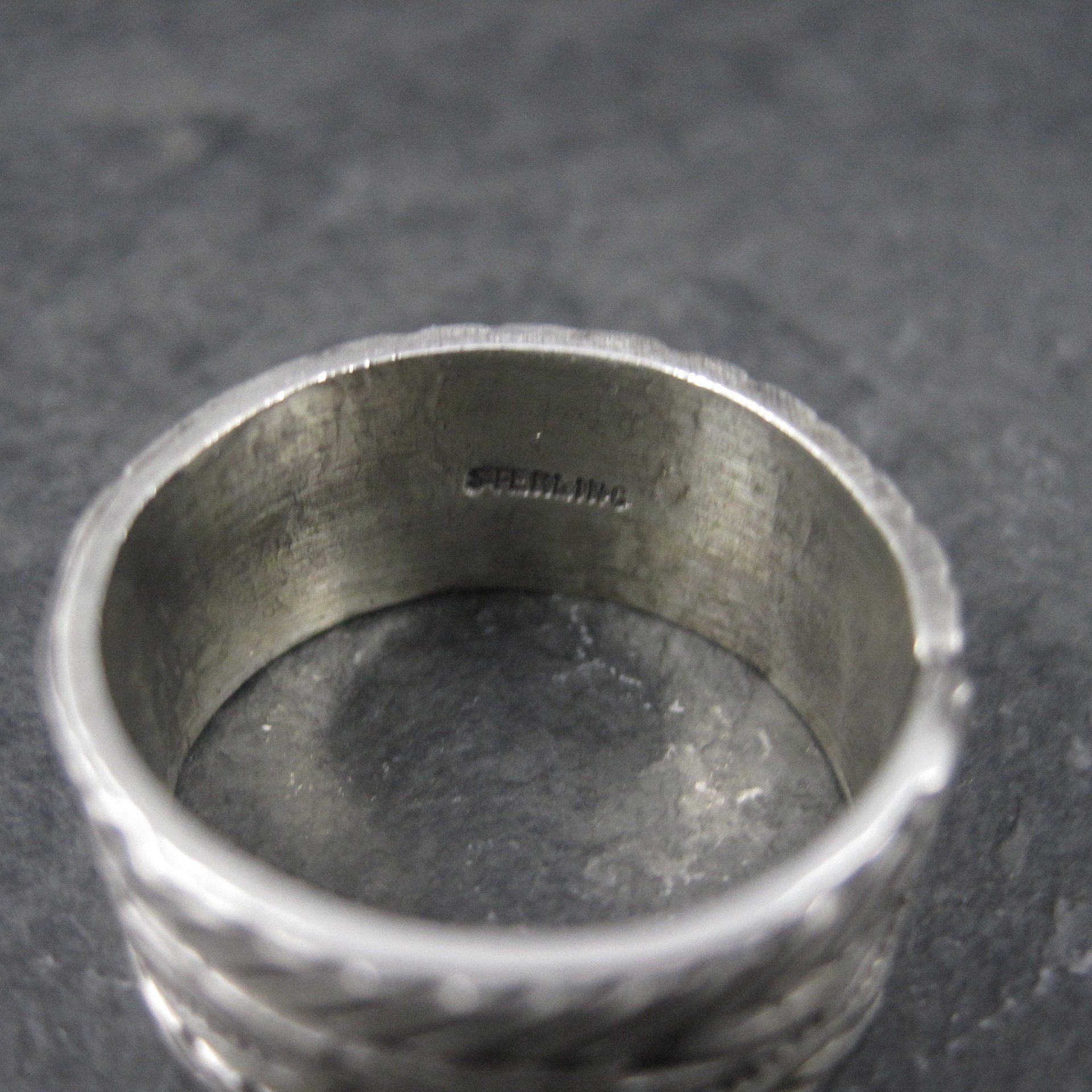 Wide Vintage Southwestern Sterling Band Ring Available in Sizes 8 and 10 Nathan Lovato