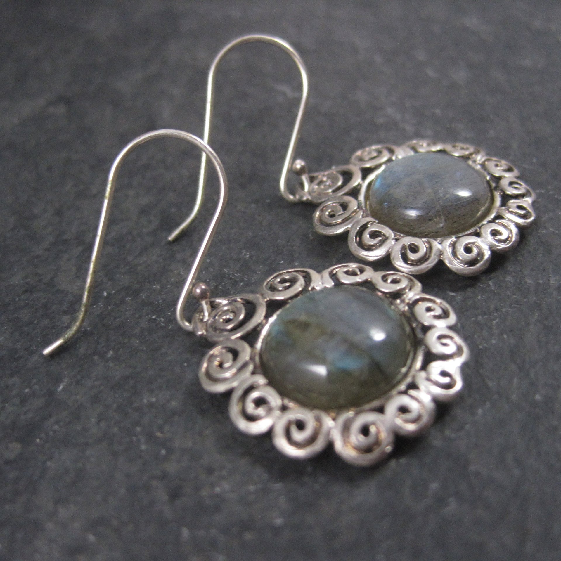 Vintage Sterling Labradorite Earrings