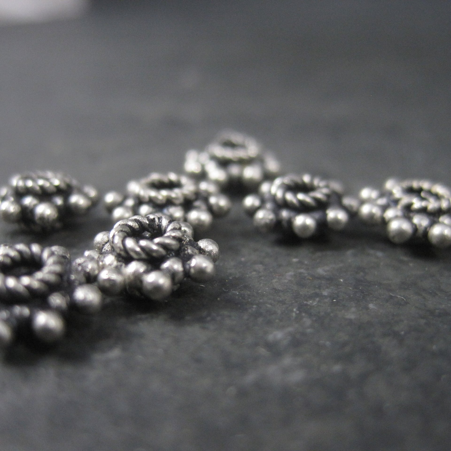 Destash lot of 78 Sterling Beads 9x4mm