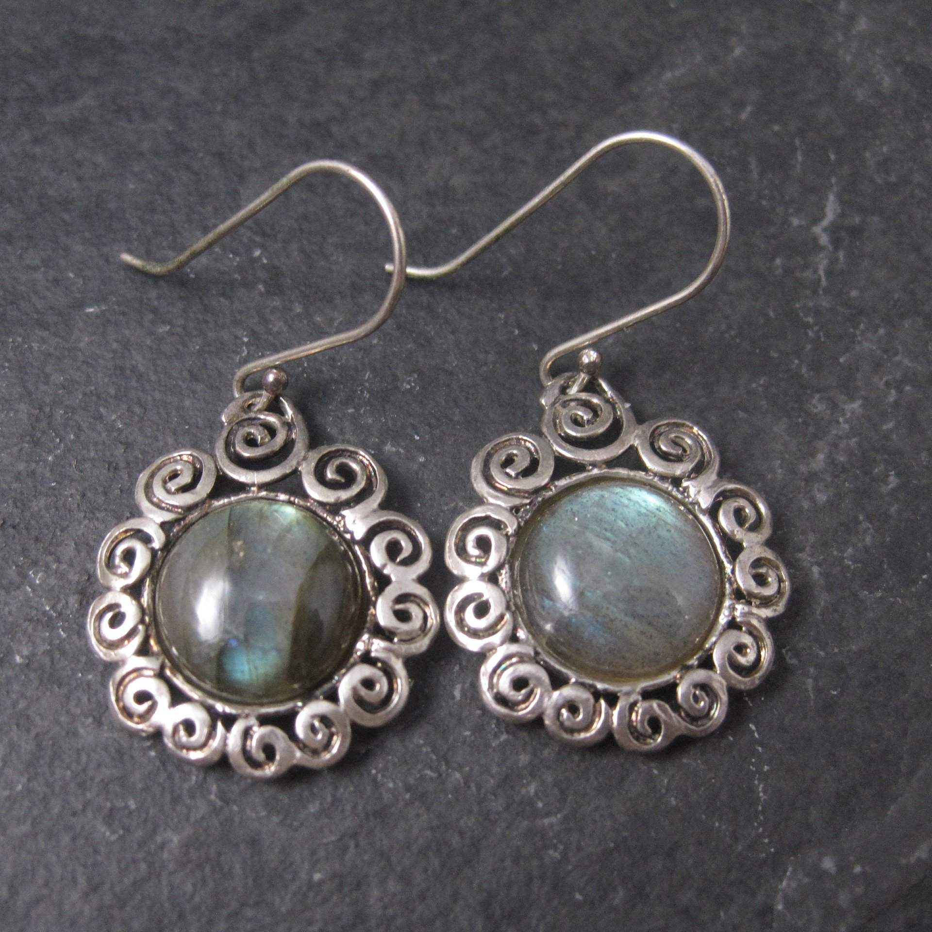 Vintage Sterling Labradorite Earrings