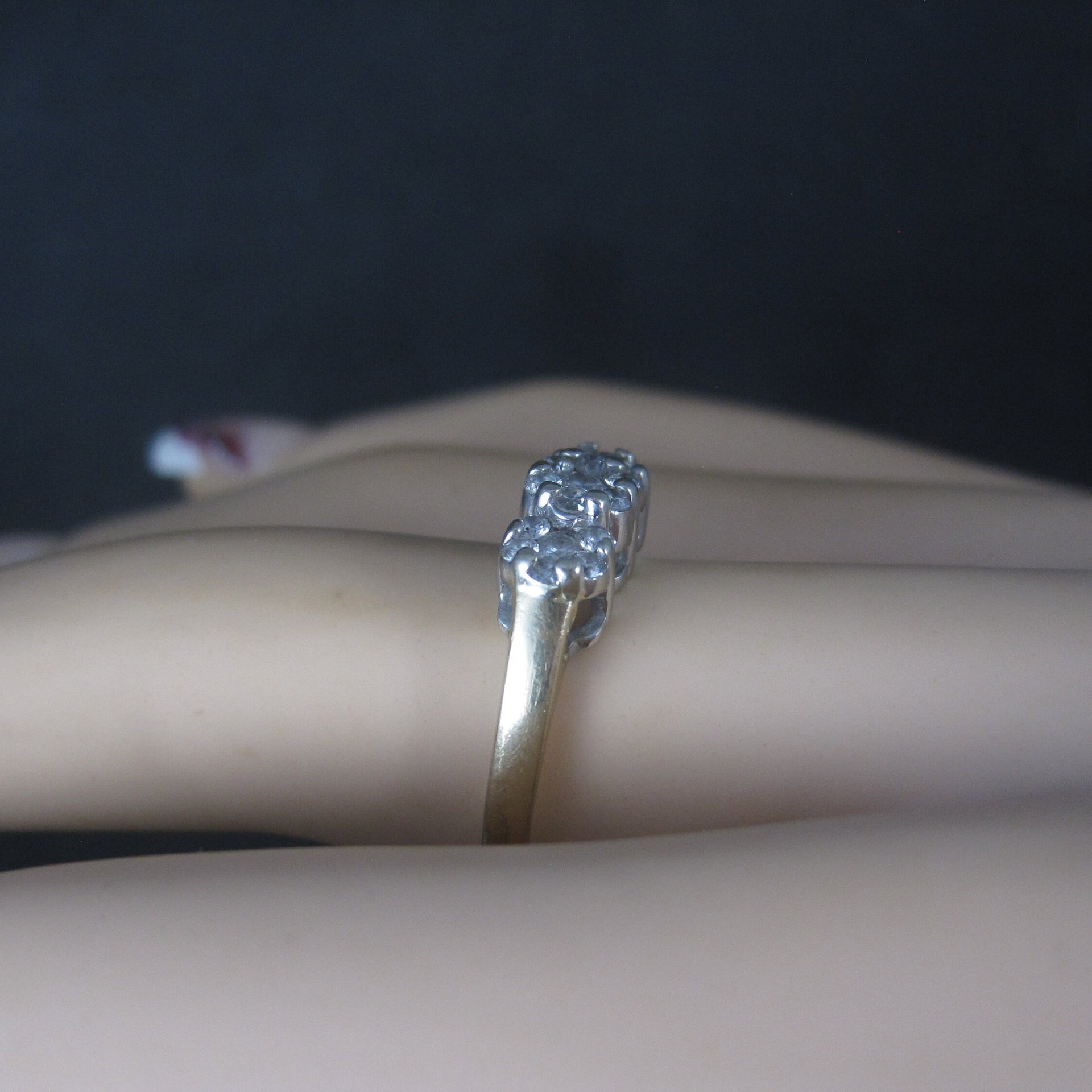 14K .50 Carat Diamond Cluster Ring Size 8.25