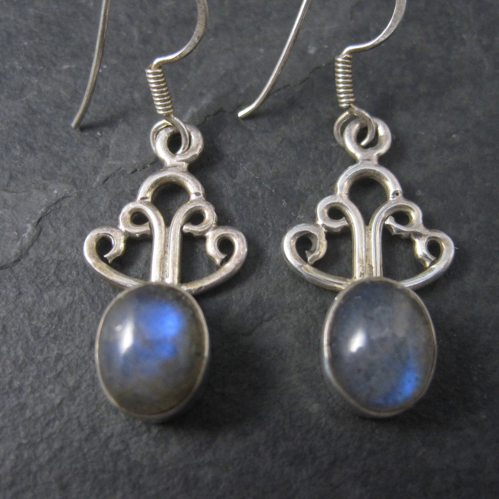 Vintage Sterling Labradorite Earrings