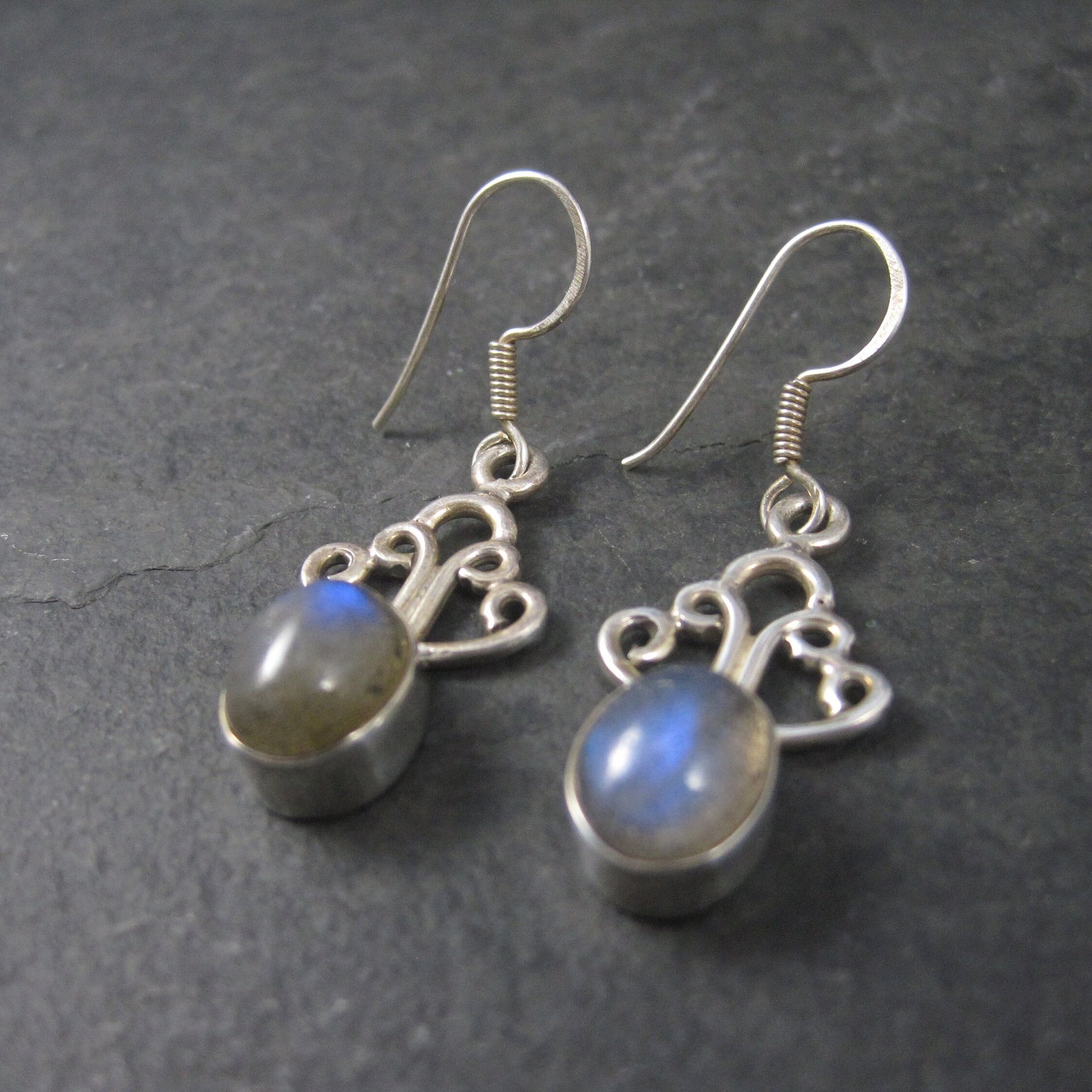 Vintage Sterling Labradorite Earrings