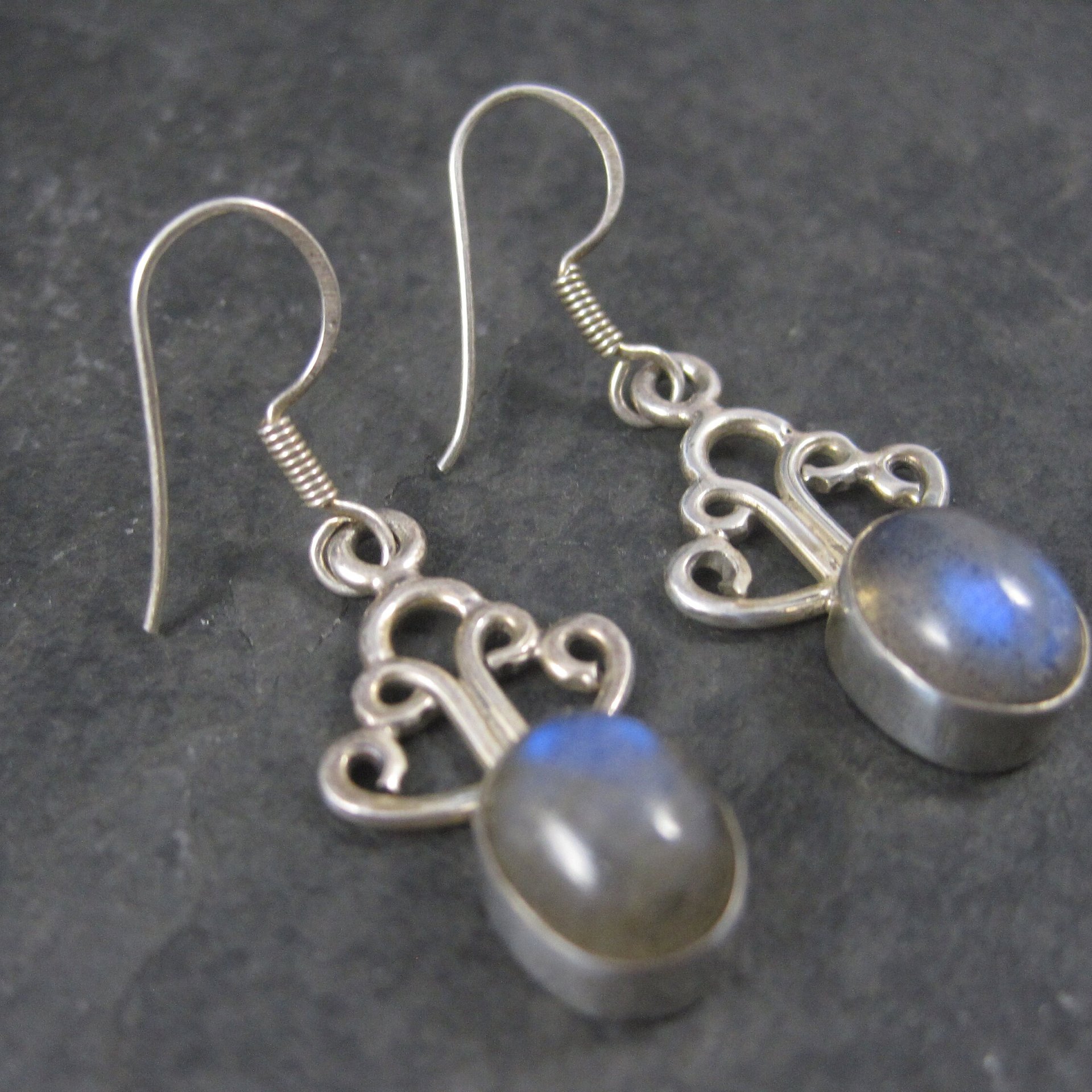 Vintage Sterling Labradorite Earrings