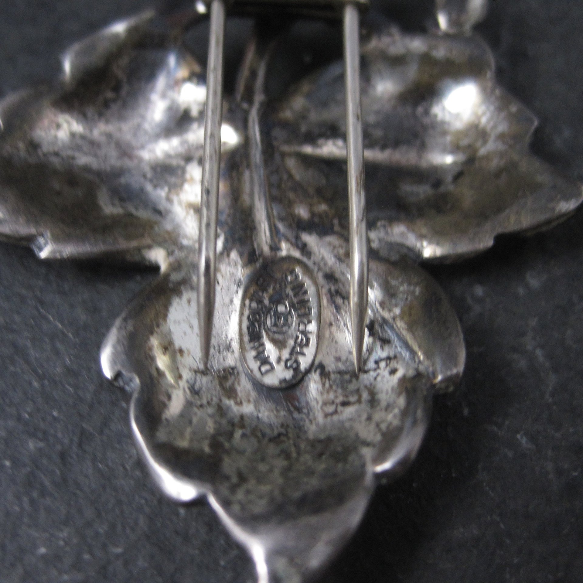 Vintage Sterling Leaf Fur Clips by Danecraft