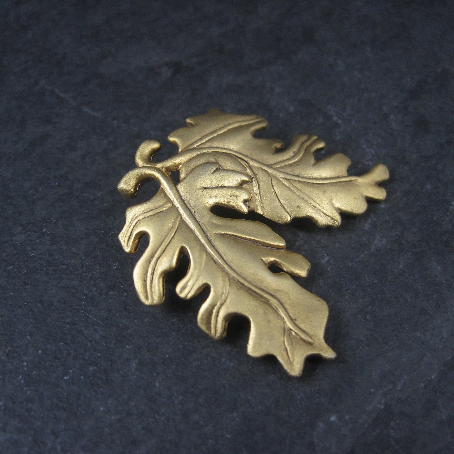 Vintage Danecraft Gold Tone Leaf Brooch
