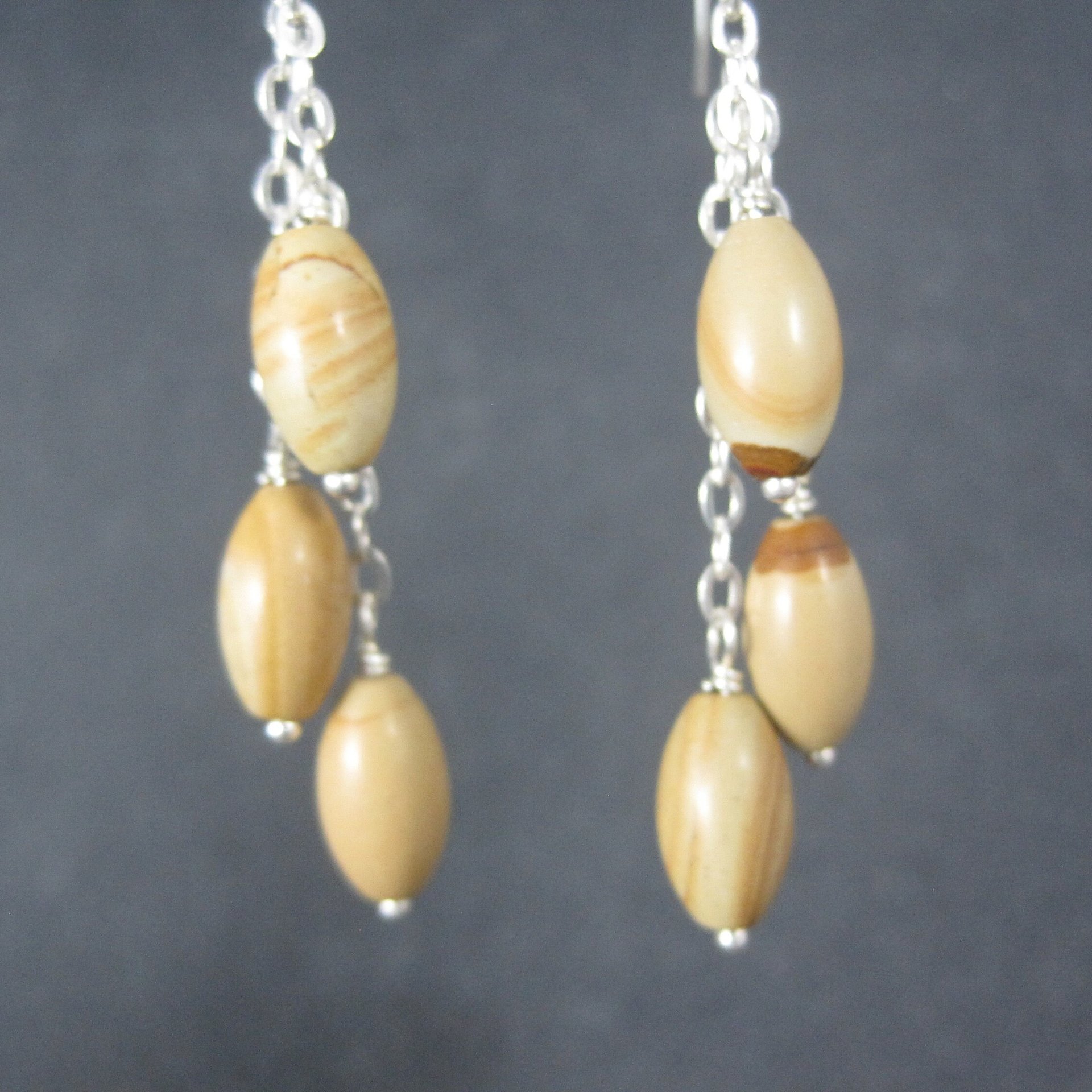 Sterling Wild Horse Jasper Earrings
