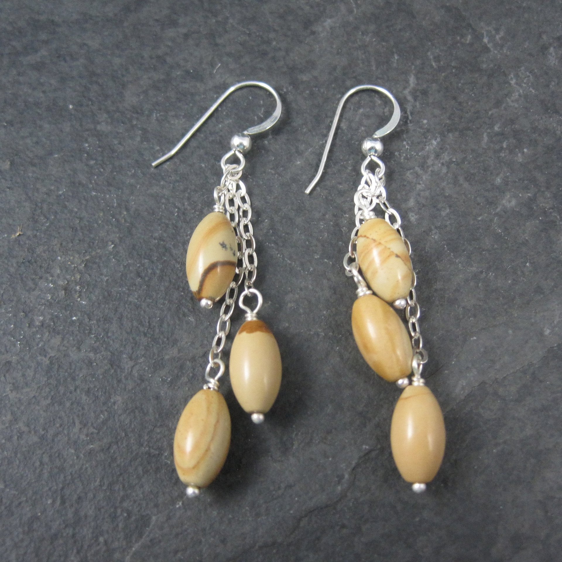 Sterling Wild Horse Jasper Earrings