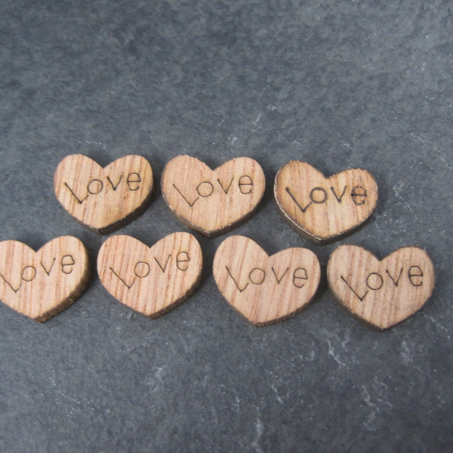 Wedding Table Confetti 100 Tiny Wooden Hearts