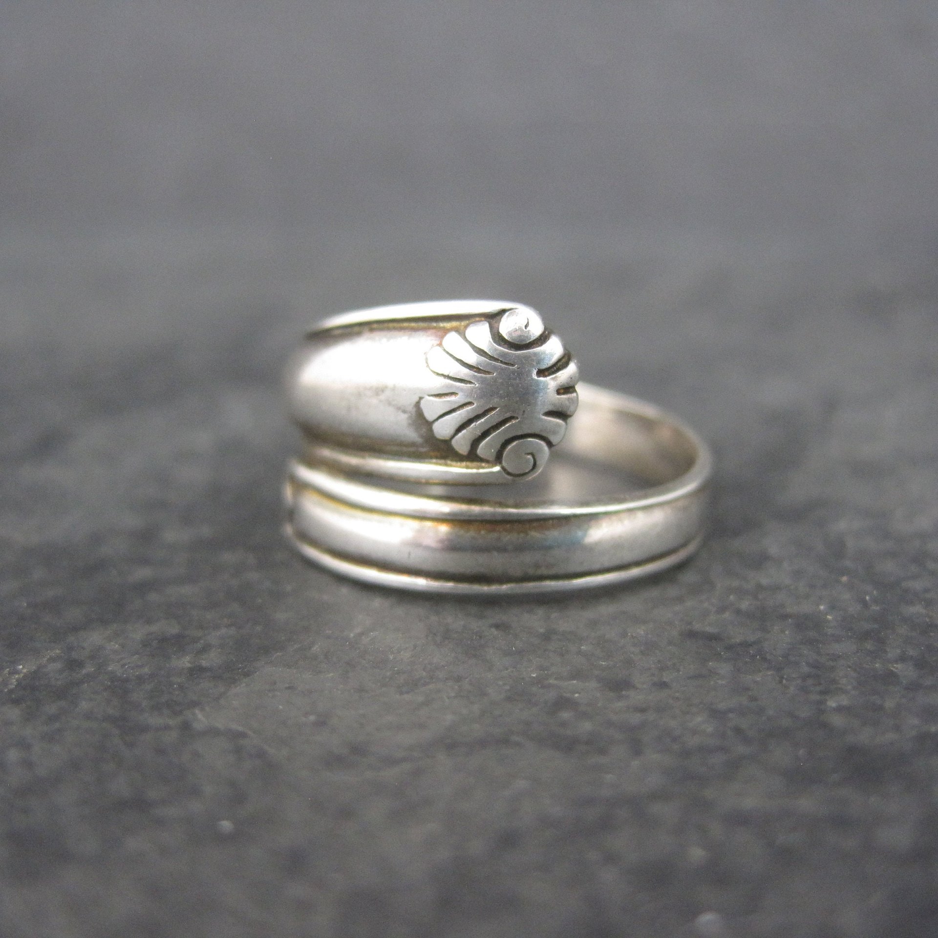 Vintage Deco Style Sterling Crossover Ring Size 6