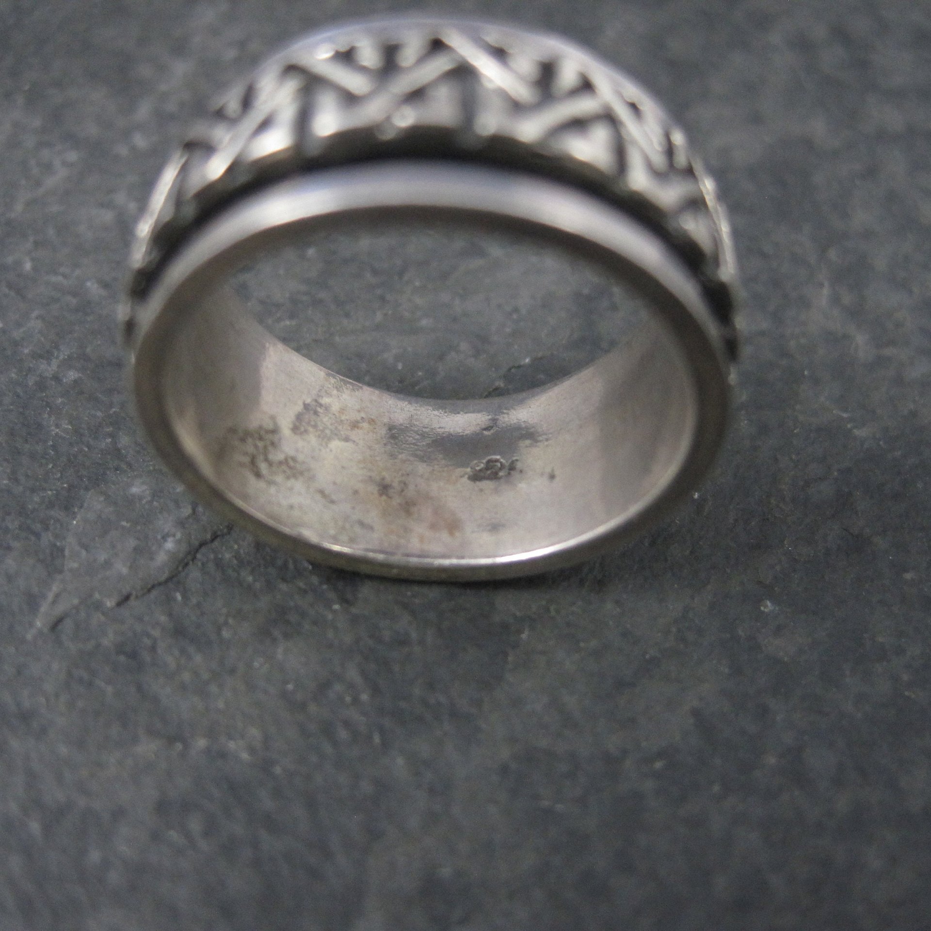 Vintage Sterling Celtic Spinner Worry Ring Size 6