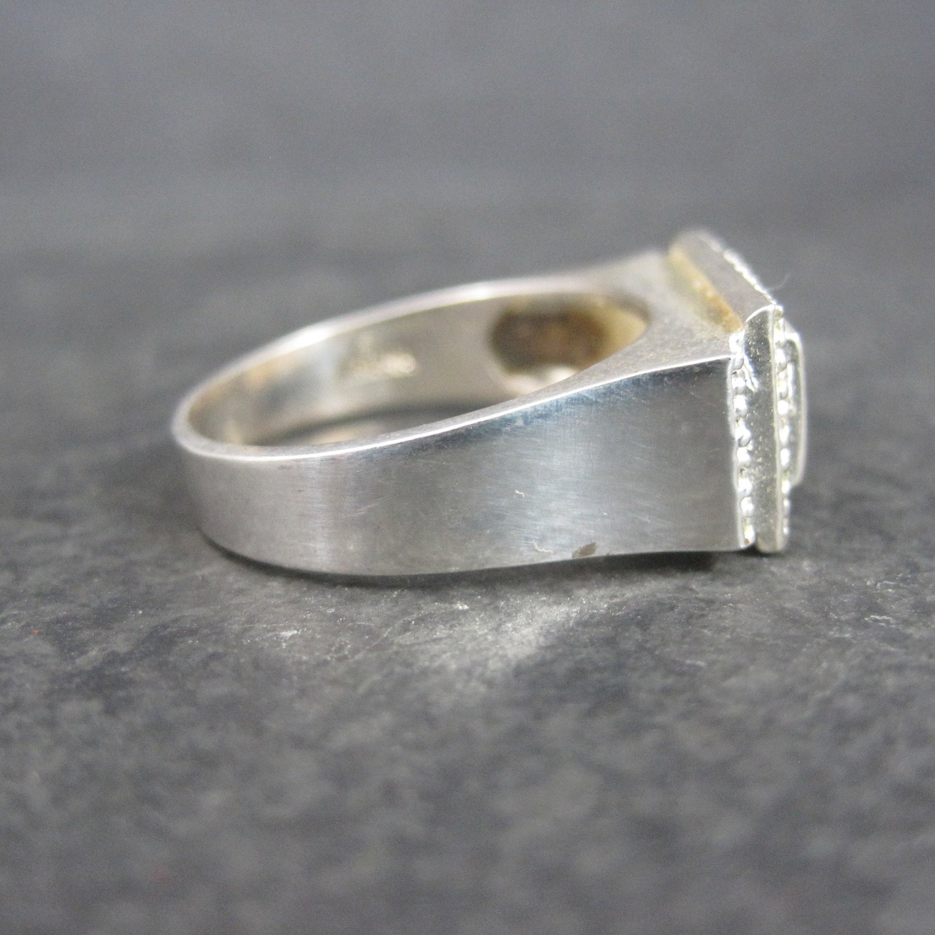 Vintage Sterling and Vermeil Dad Ring Size 11
