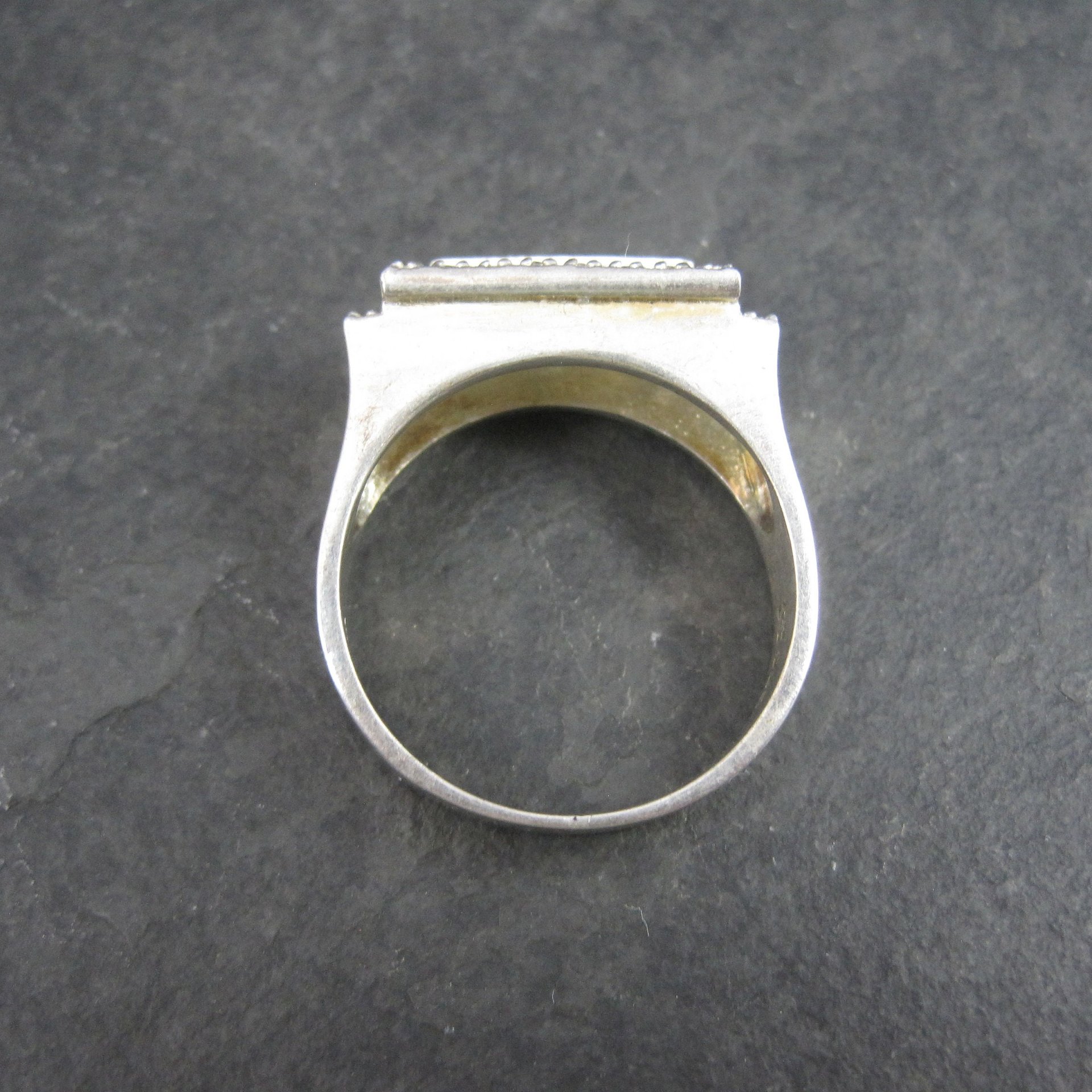 Vintage Sterling and Vermeil Dad Ring Size 11
