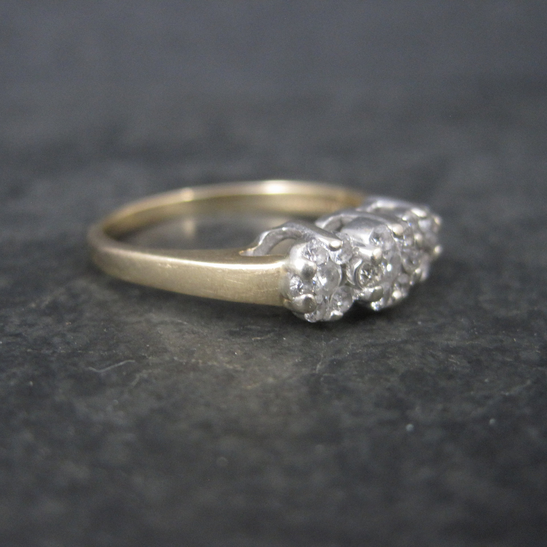 14K .50 Carat Diamond Cluster Ring Size 8.25