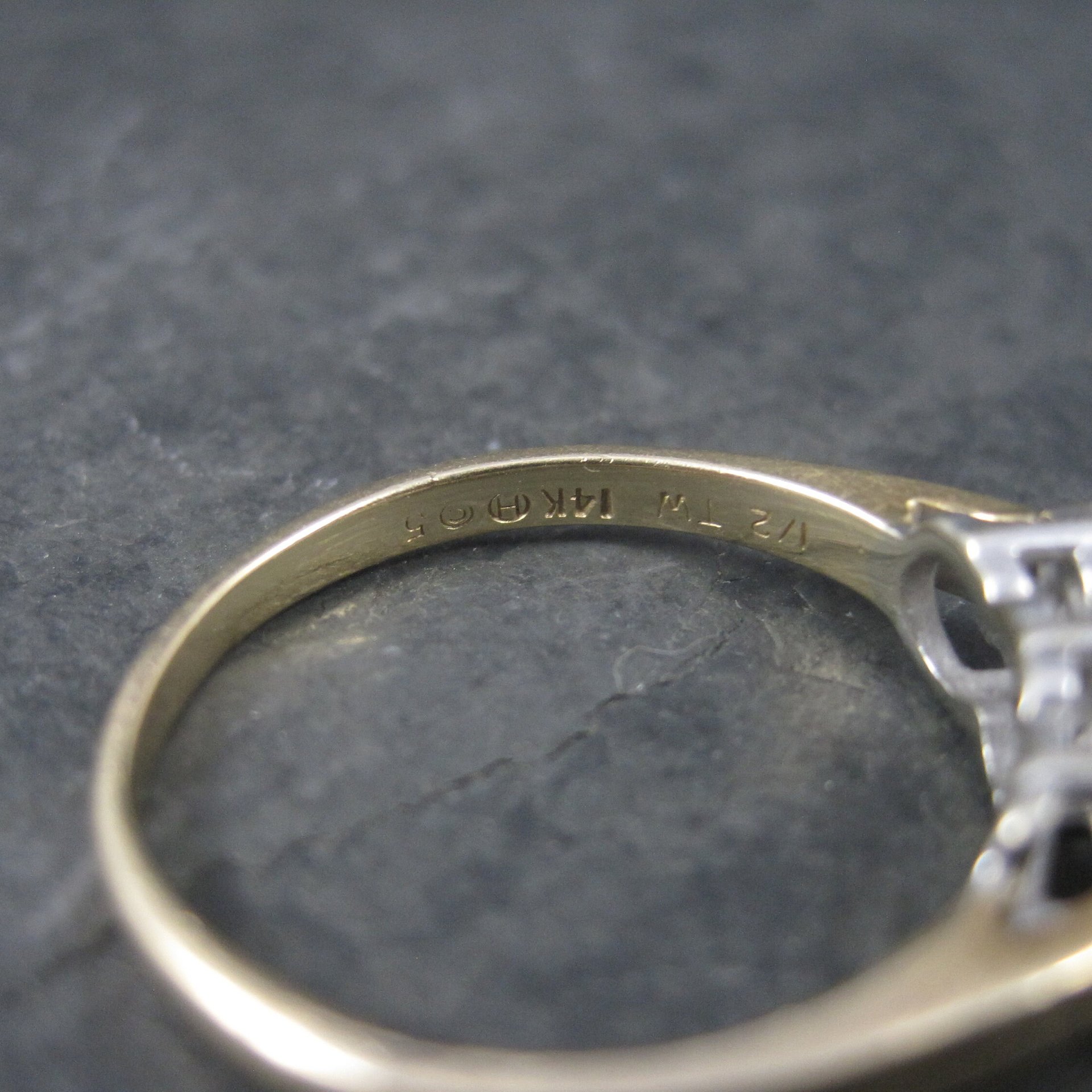 14K .50 Carat Diamond Cluster Ring Size 8.25